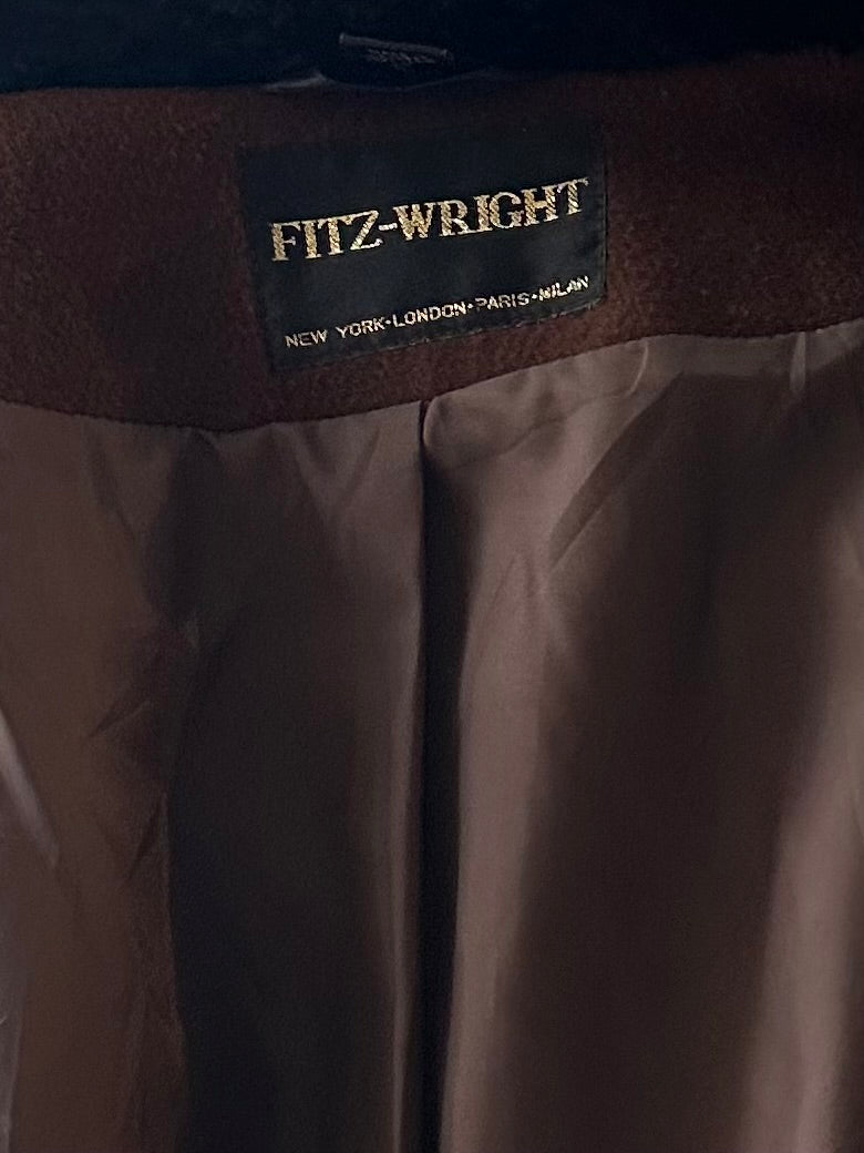 90s ‘Fitz Wright’ Brown Coat / Medium
