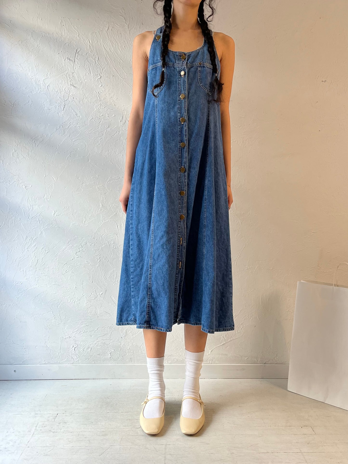 90s ‘Nevada’ Denim Dress / Medium
