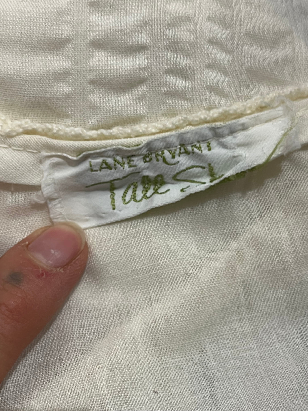 90s 'Lane Bryant' Cream Floral Embroidered Cottagecore Folk Festival Maxi Dress Vintage Bell Sleeve Boho Caftan / Medium