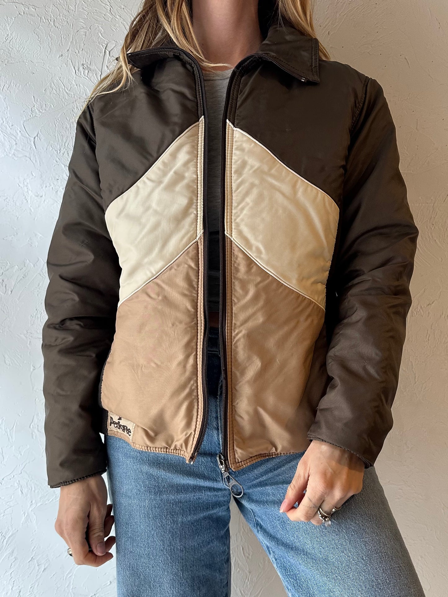 80s ‘Pedigree’ Brown Puffer Jacket / Union Made / Small