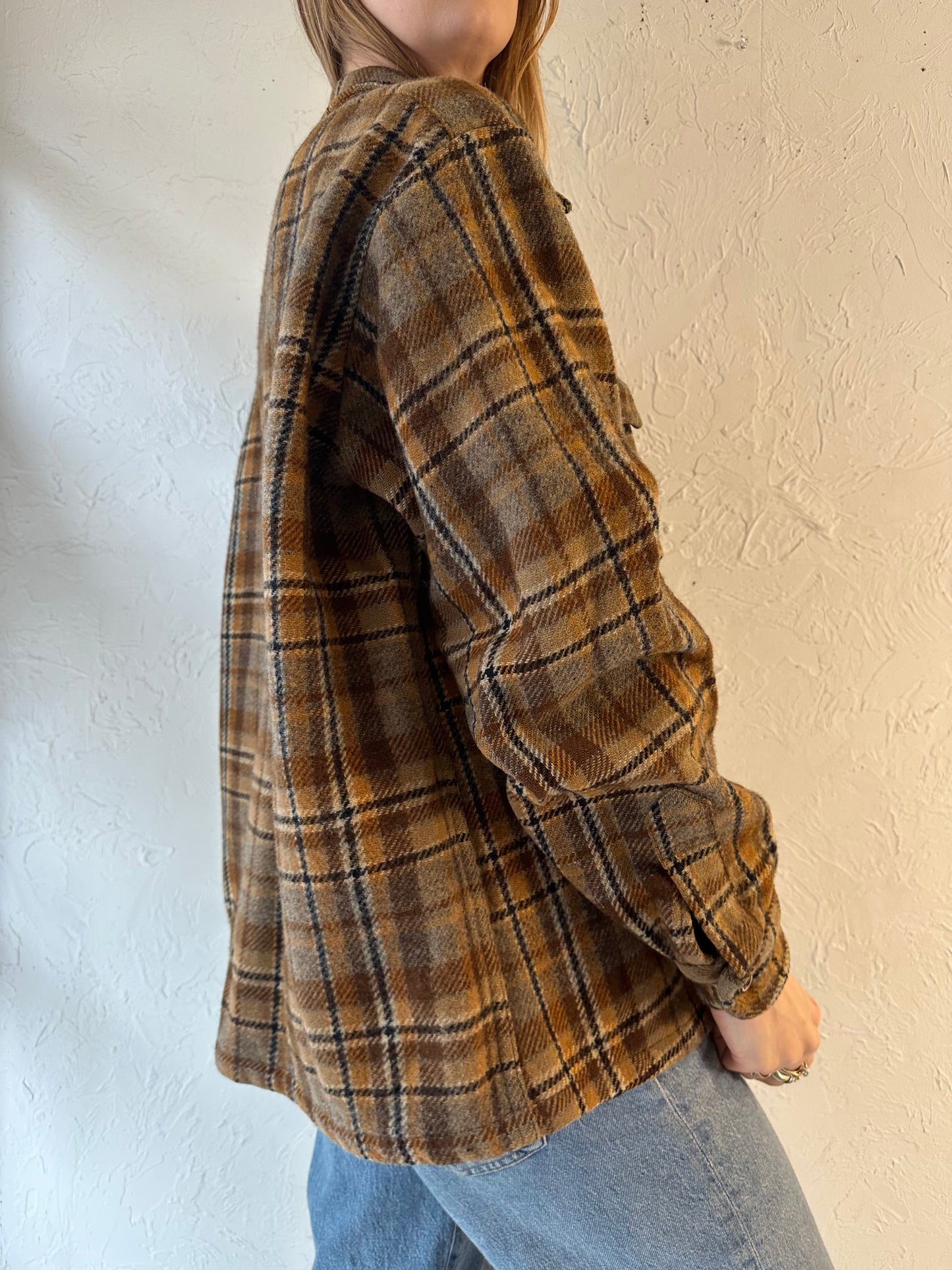 90s ‘Pendleton’ Plaid Wool Jacket / Large