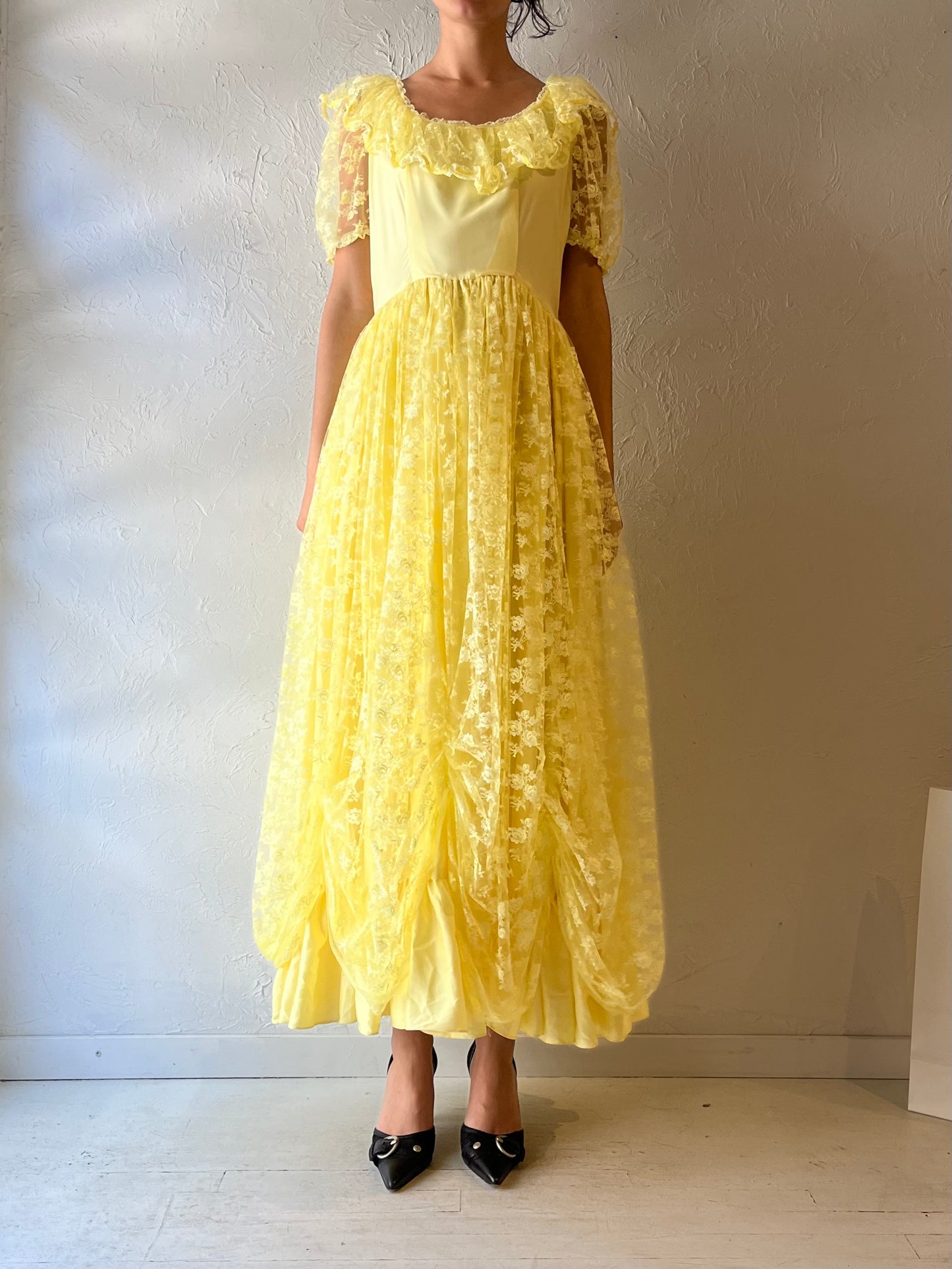 Handmade Yellow Prom Dress / Medium