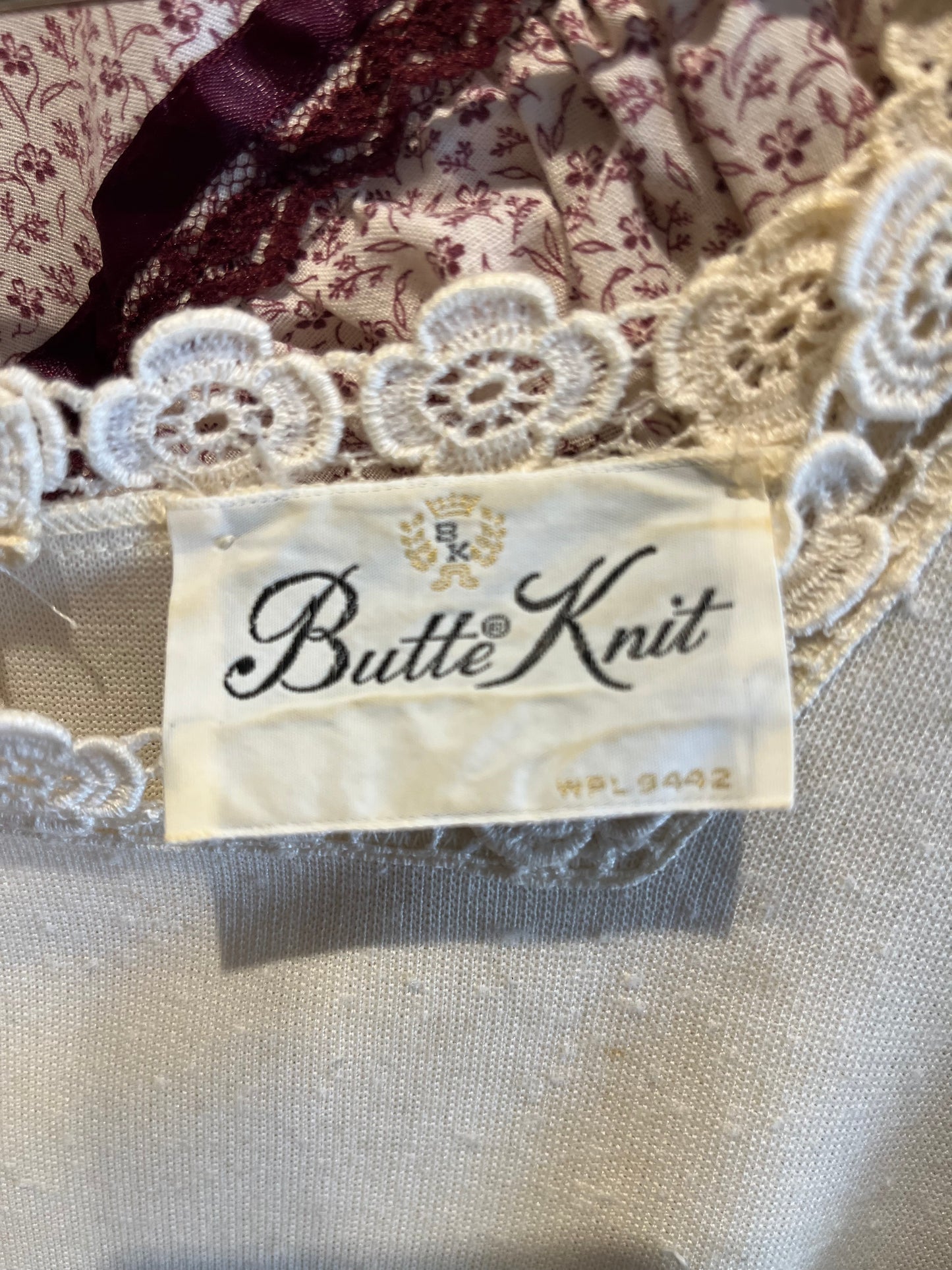70s ‘Butte Knit’ Cream Maxi Dress / Small