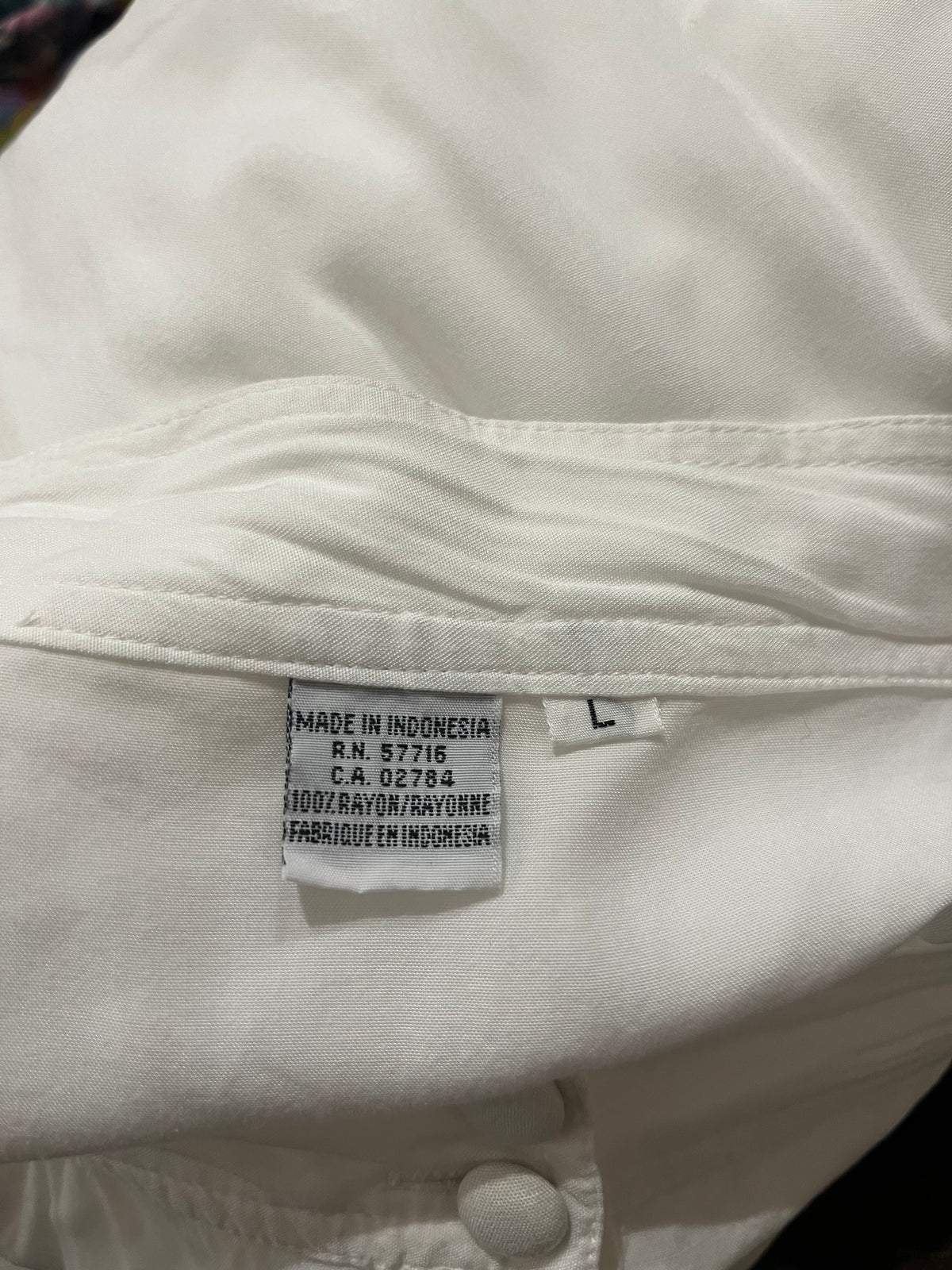 Vintage White Rayon Cottage Core Maxi Skirt / Large
