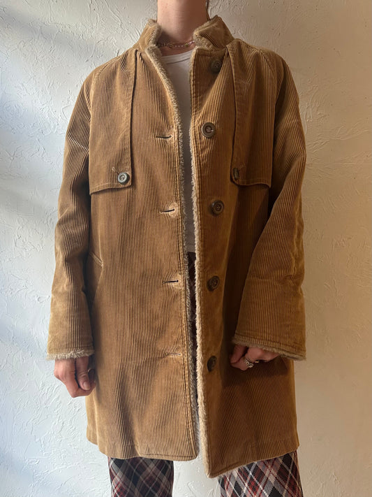 80s 'London Fog' Corduroy Coat / Medium