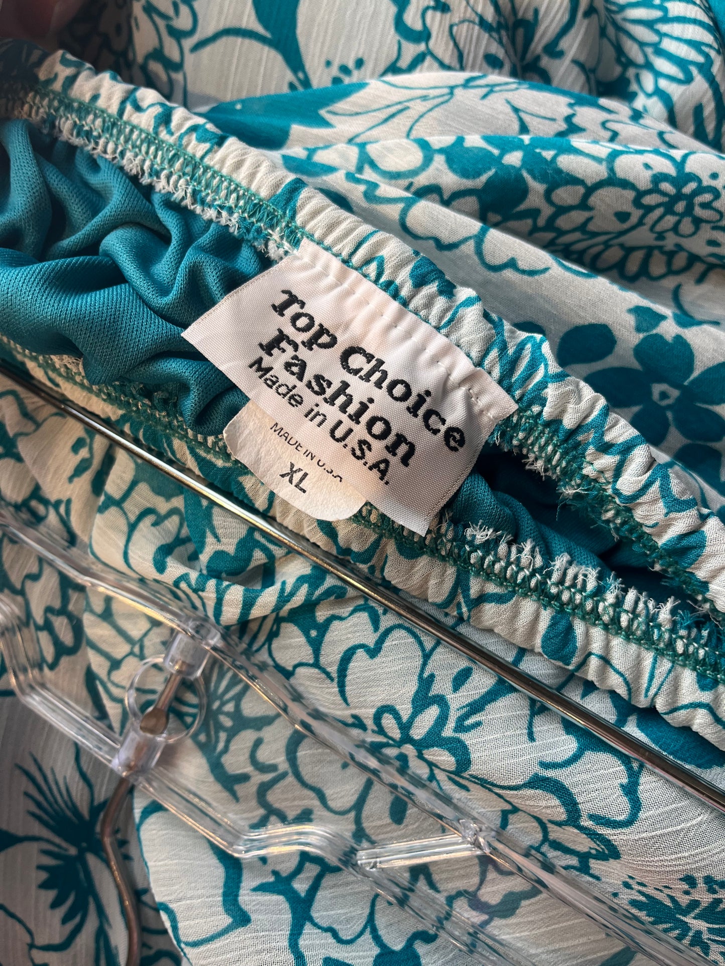 90s 'Top Choice Fashion' Floral Maxi Skirt / Large