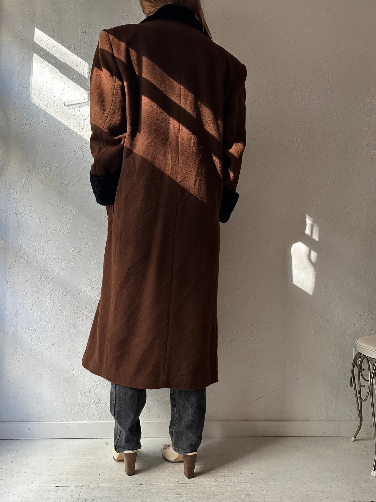 90s ‘Fitz Wright’ Brown Coat / Medium