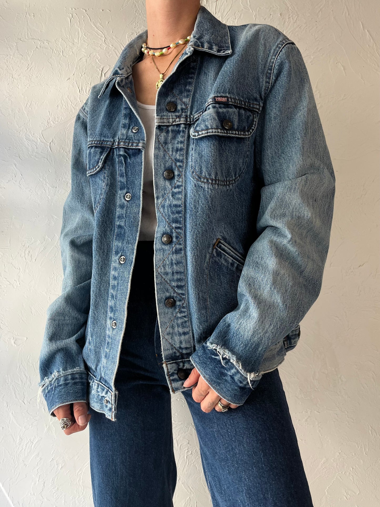 Vintage 'GWG' Thrashed Denim Jacket / Large