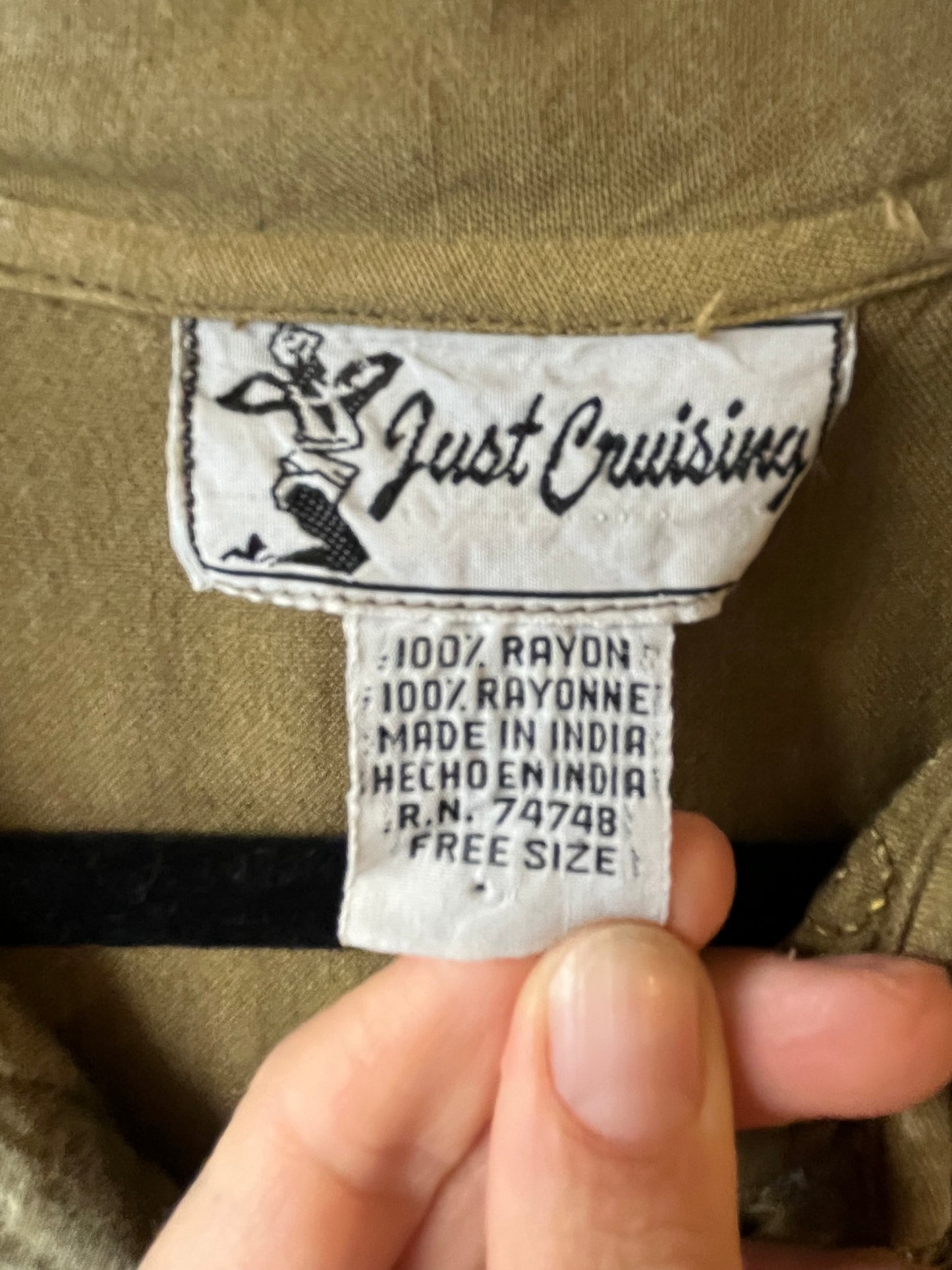 90s 'Just Cruising' Button Rayon Fairycore Midi Dress / Medium