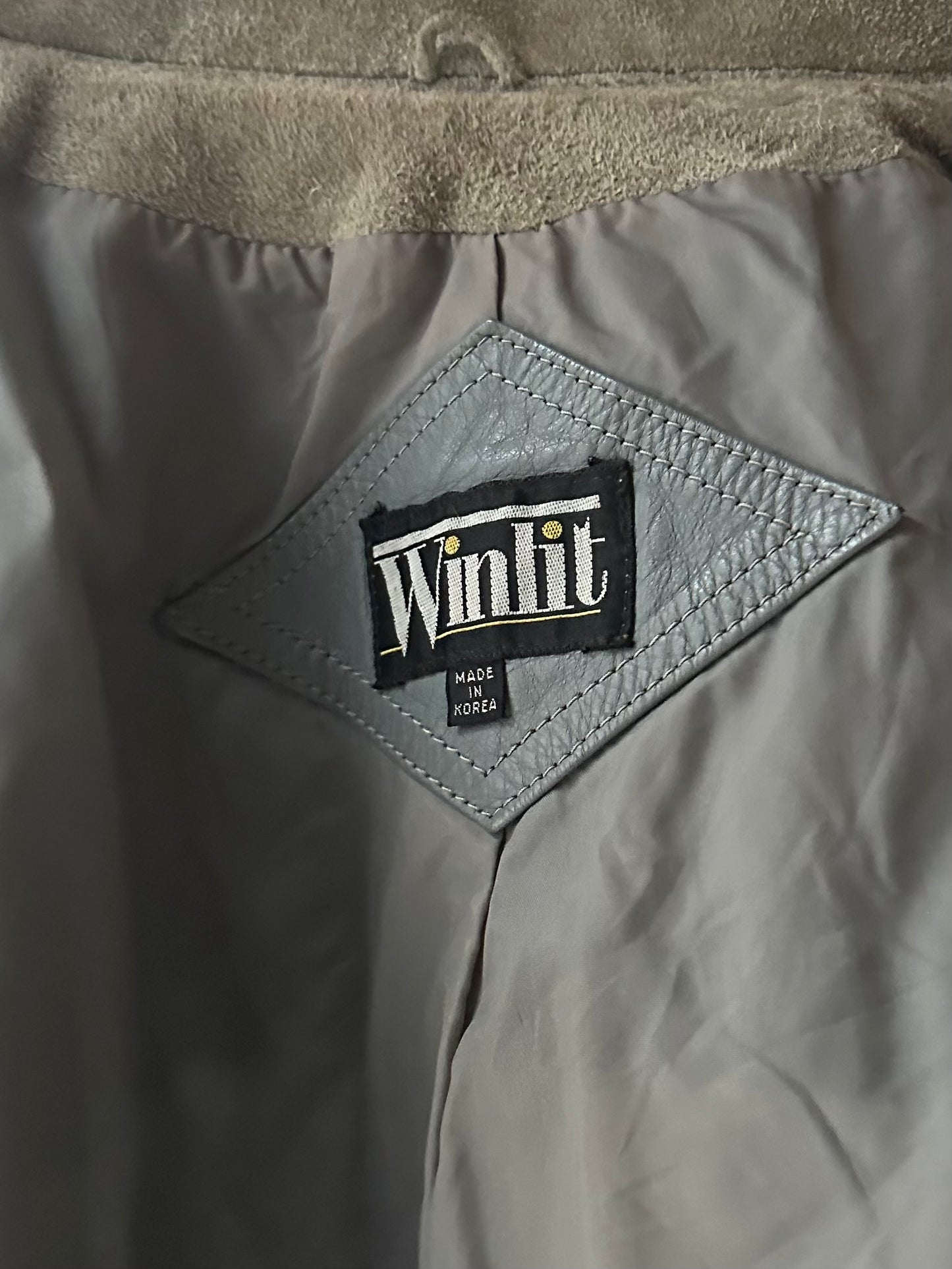 80s 'Winlit' Suede and Leather Jacket / Small