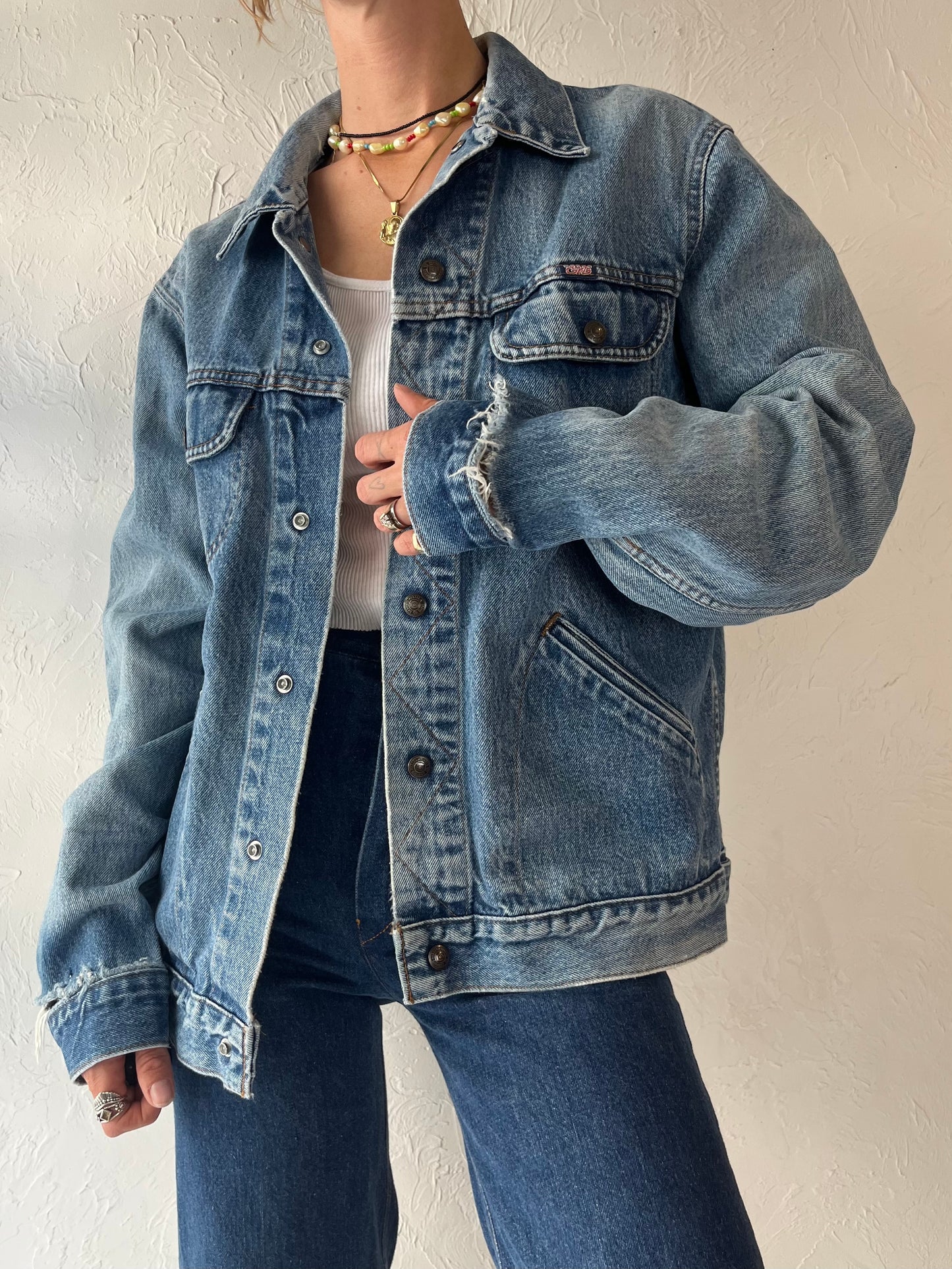 Vintage 'GWG' Thrashed Denim Jacket / Large