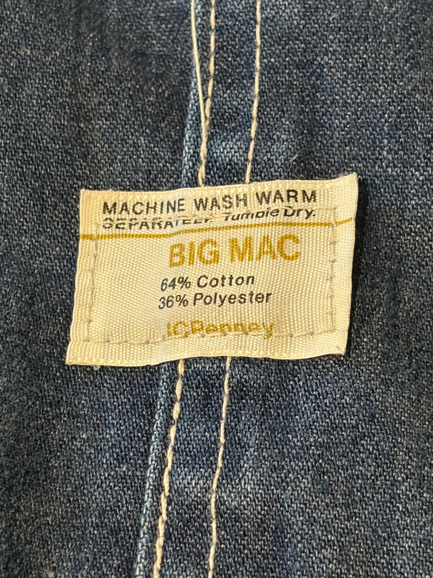 Vintage 'Big Mac' Denim Workwear Overalls / Medium