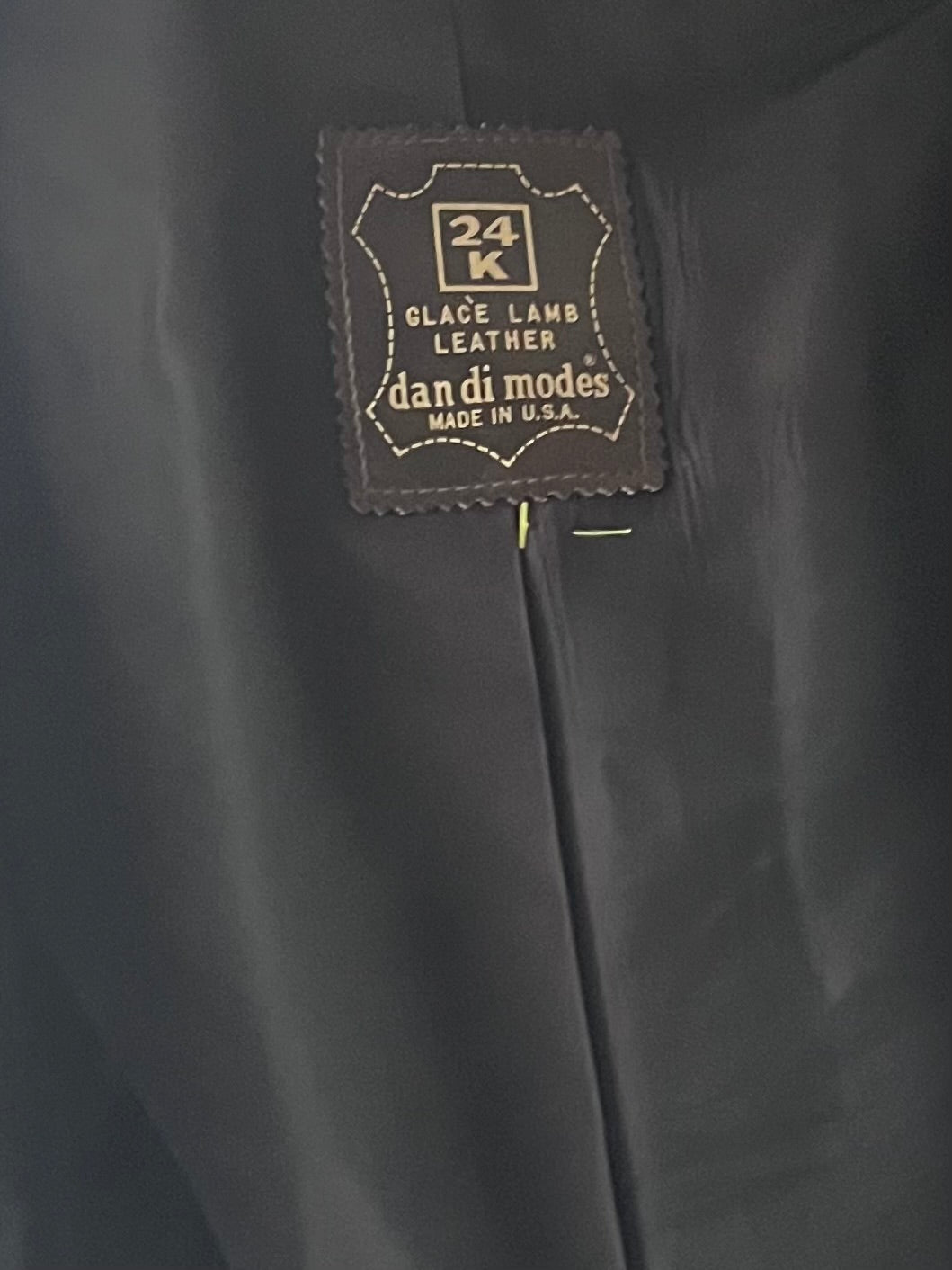 90s 'Dan Di Modes' Black Leather Half Trench Coat / Medium