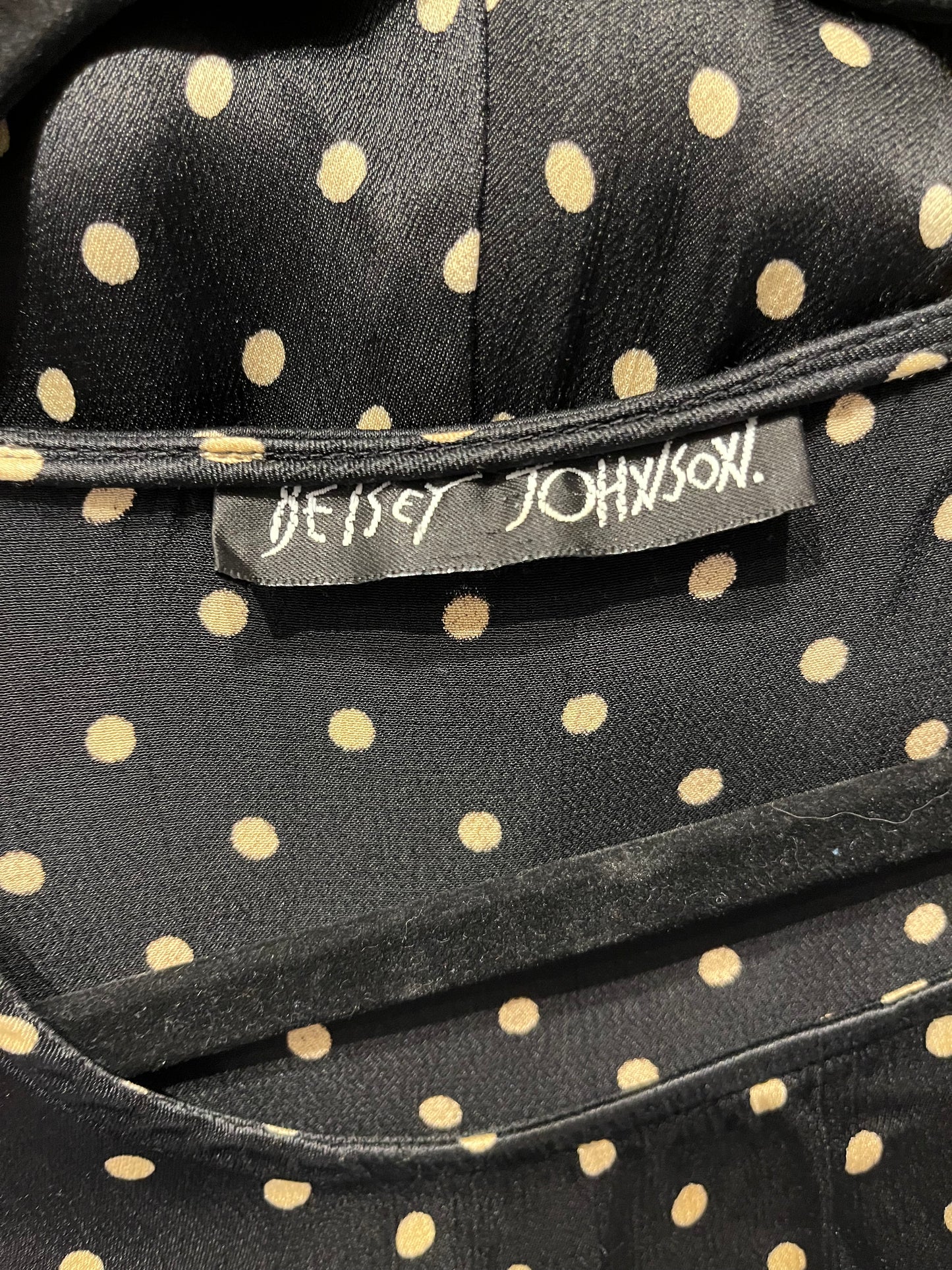 Y2k 'Betsey Johnson' Black Polka Dot Mini Dress / Small
