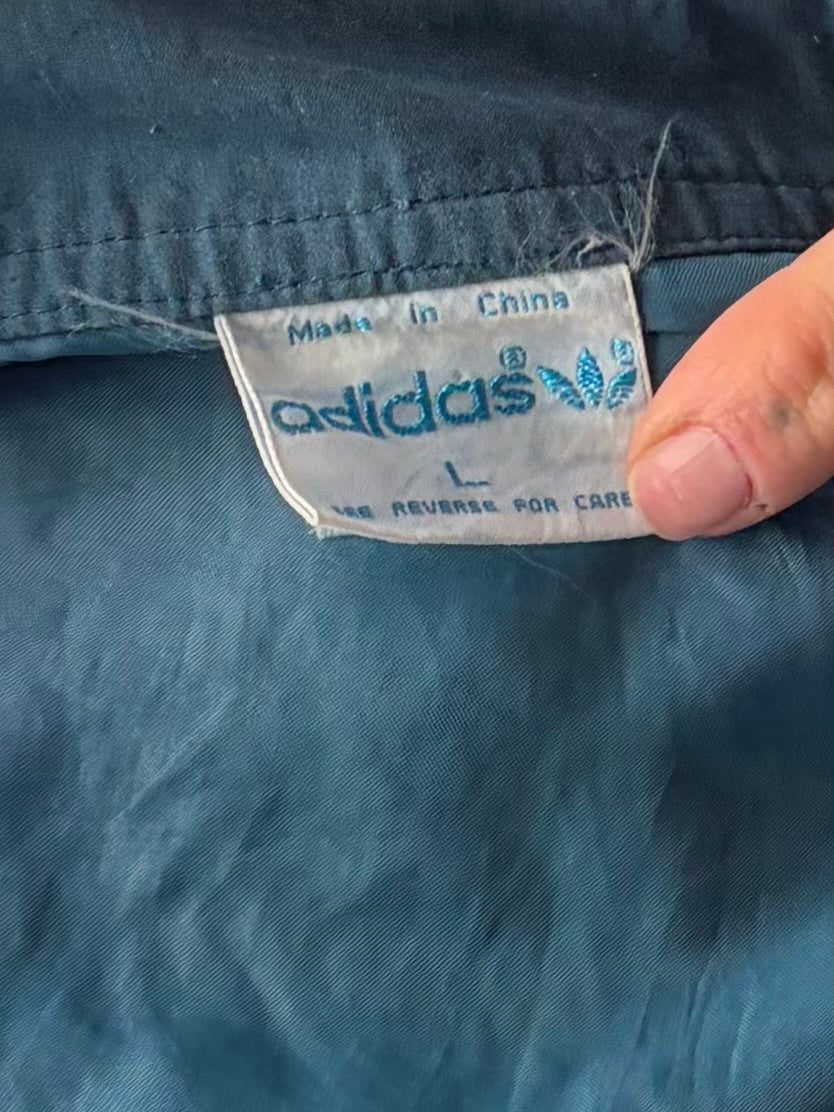 Vintage 'Adidas' Light Weight Blue Sport Jacket / Large