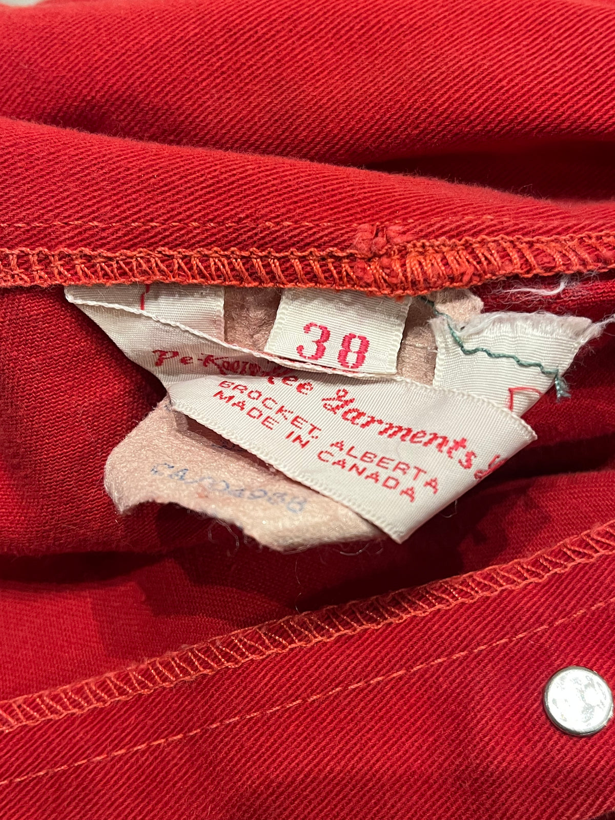 70s Red Cotton Workwear Boiler Suit / Large