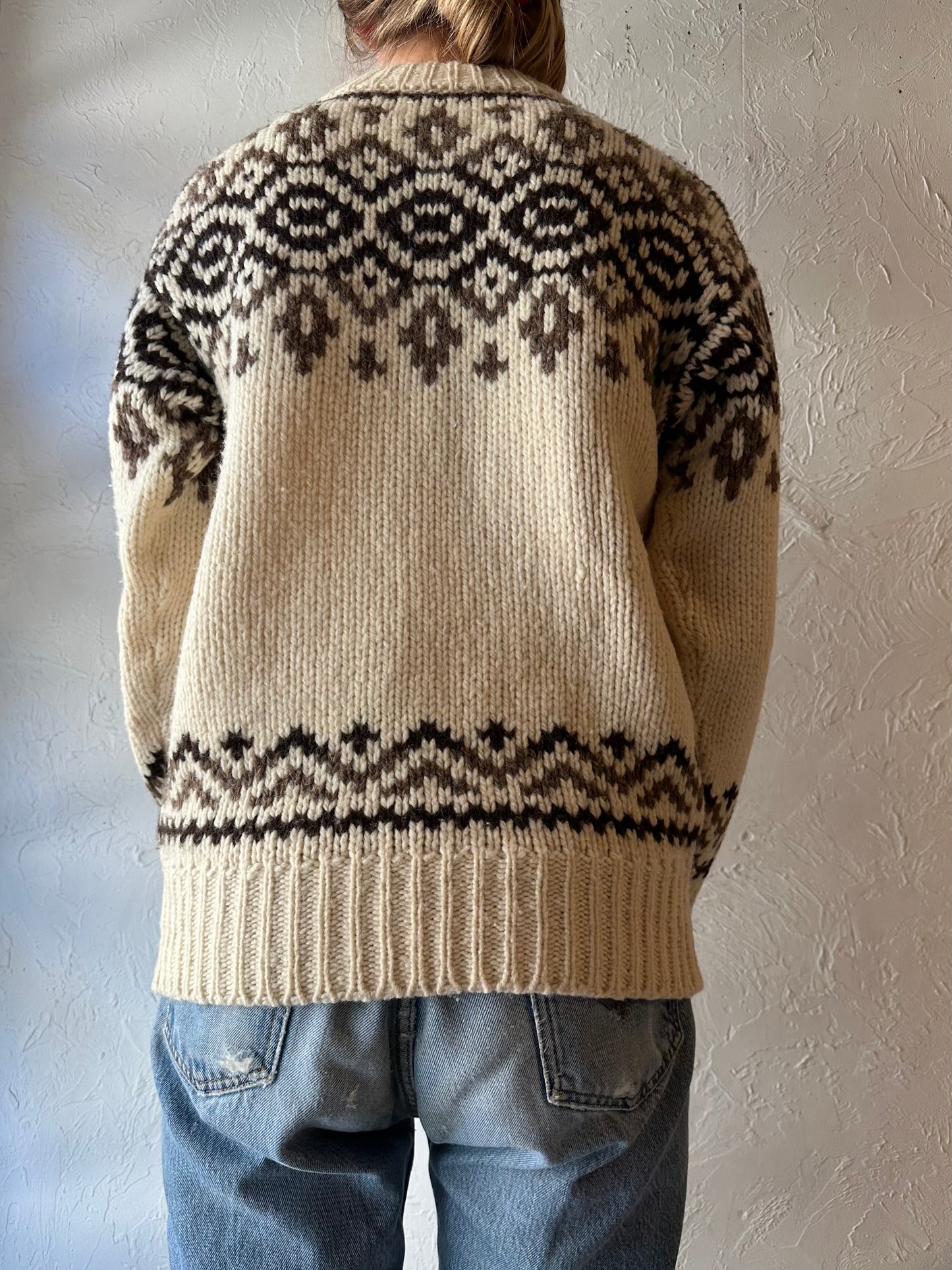 80s "Snaeldan" Wool Pullover Sweater / Small