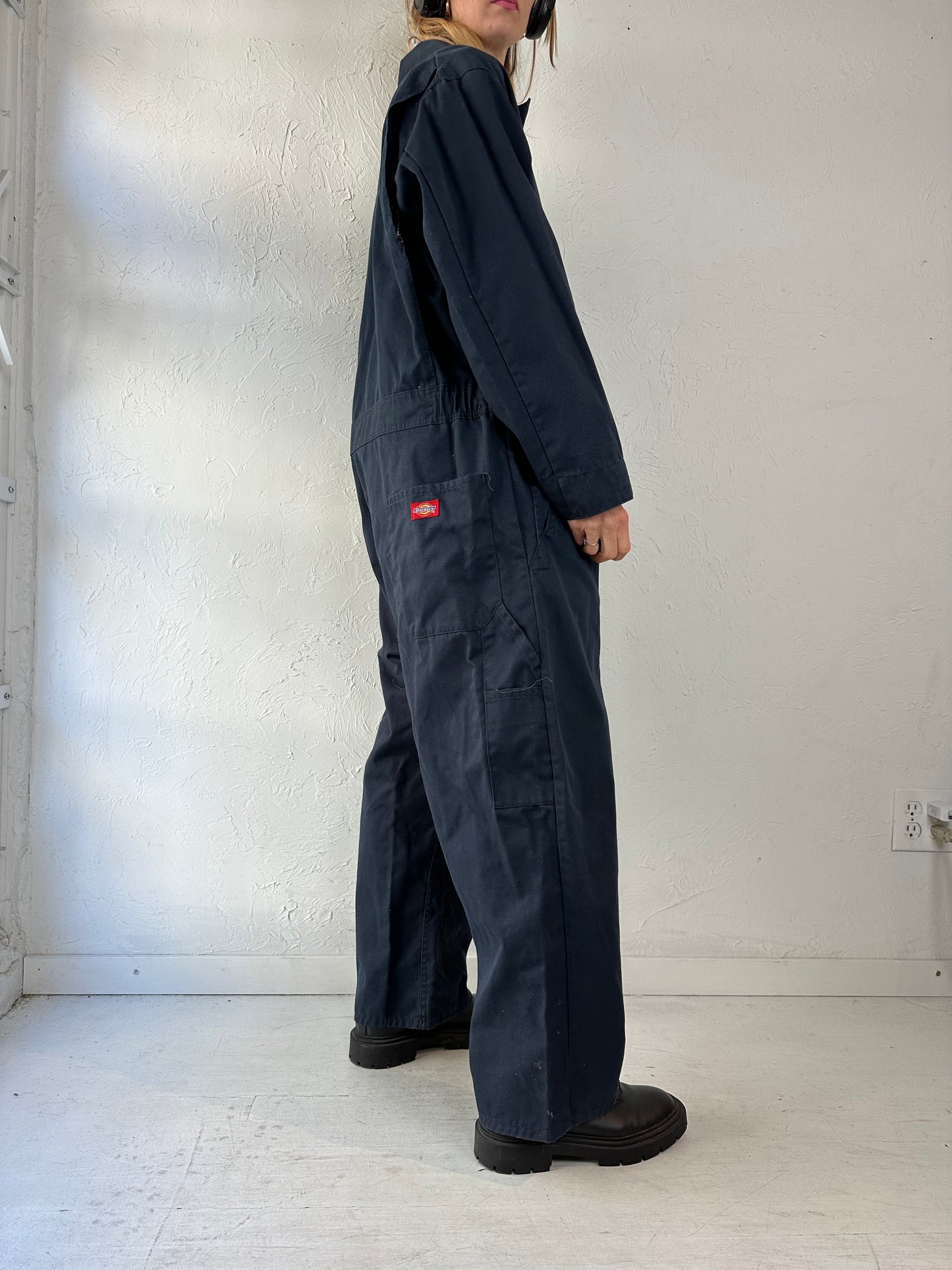 Y2k 'Dickies' Navy Blue Boiler Suit / Large