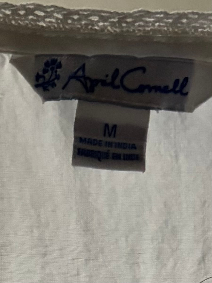 Vintage ‘April Cornell’ White Cotton Jumpsuit / Medium