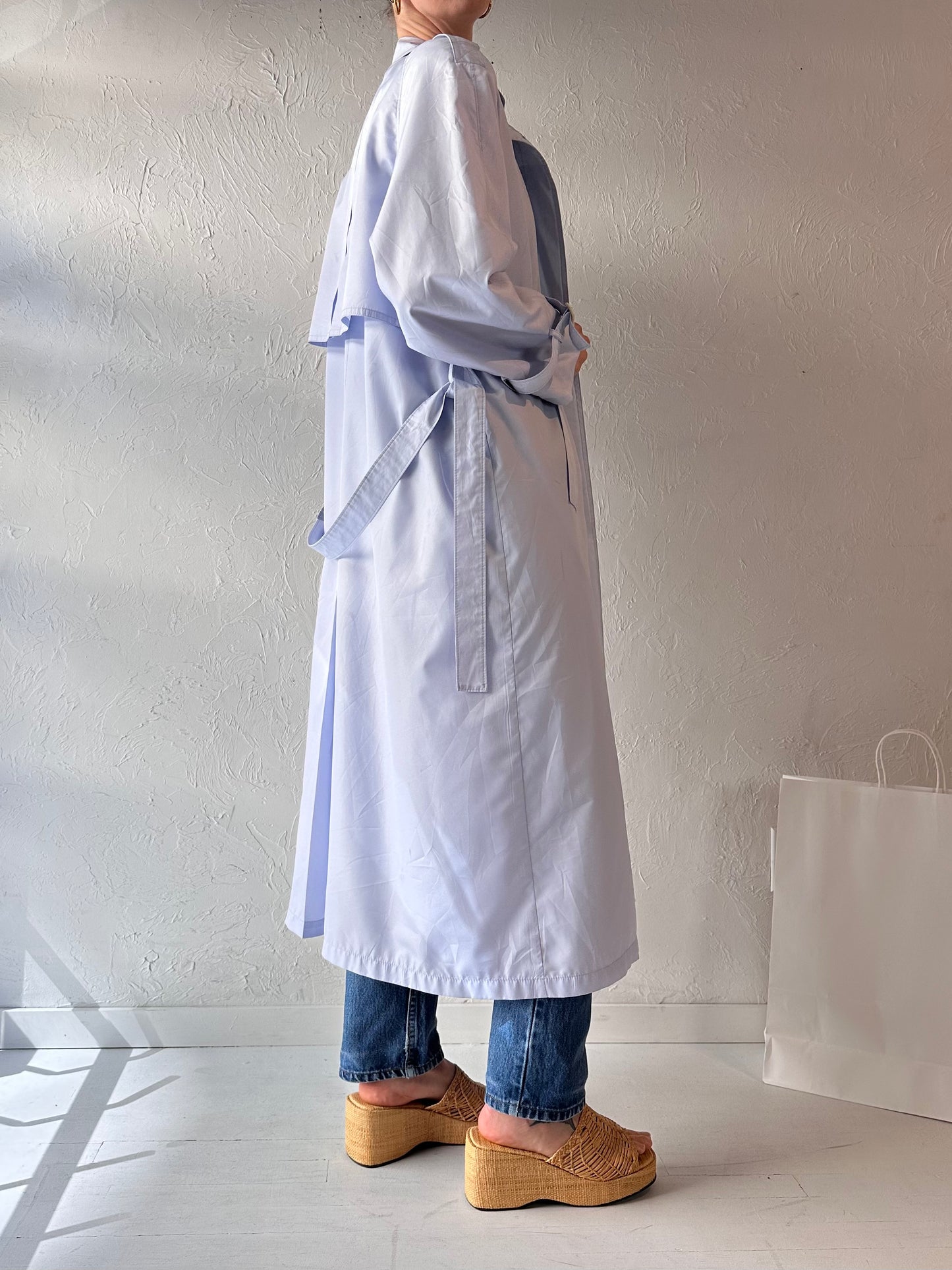 Vintage 'London Fog' Light Weight Purple Trench Coat / Large