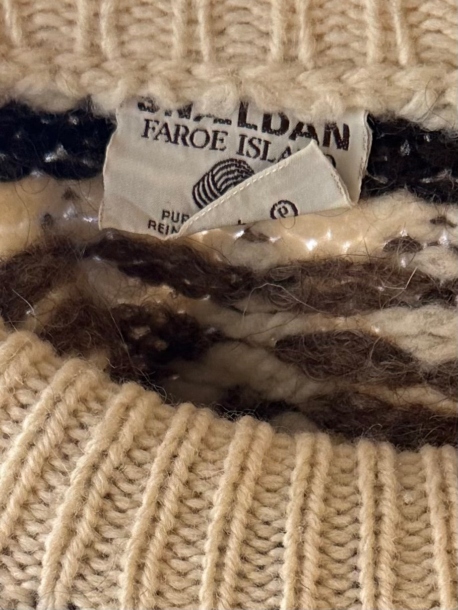 80s "Snaeldan" Wool Pullover Sweater / Small