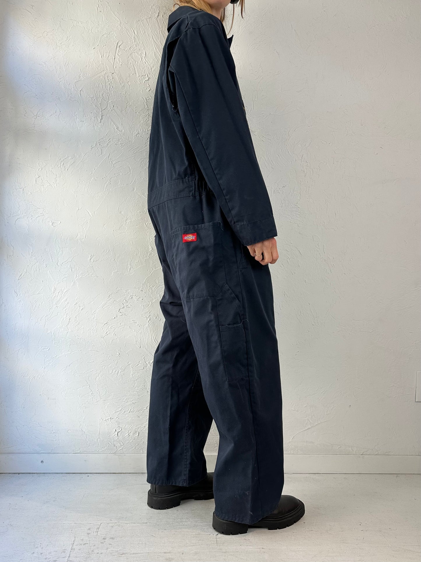 Y2k 'Dickies' Navy Blue Boiler Suit / Large