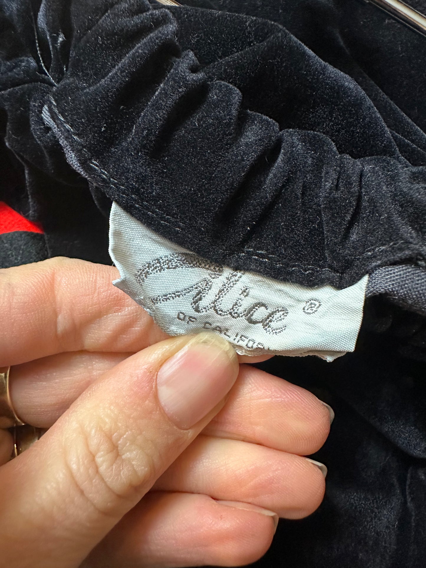 70s 'Alice' Patterned Maxi Skirt / Small