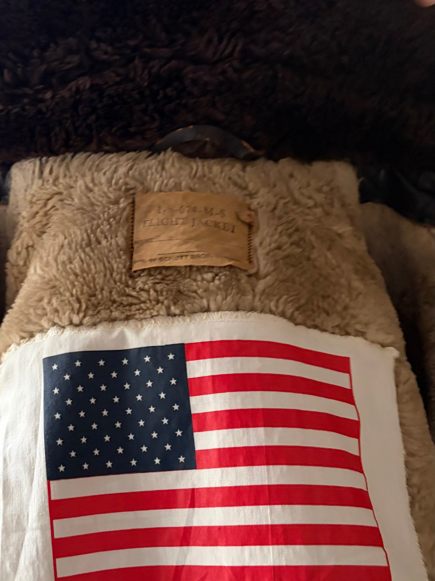 Vintage 1970s 'Schott Brothers' I S 674 MS Civilian Market Leather Flight Jacket / Medium