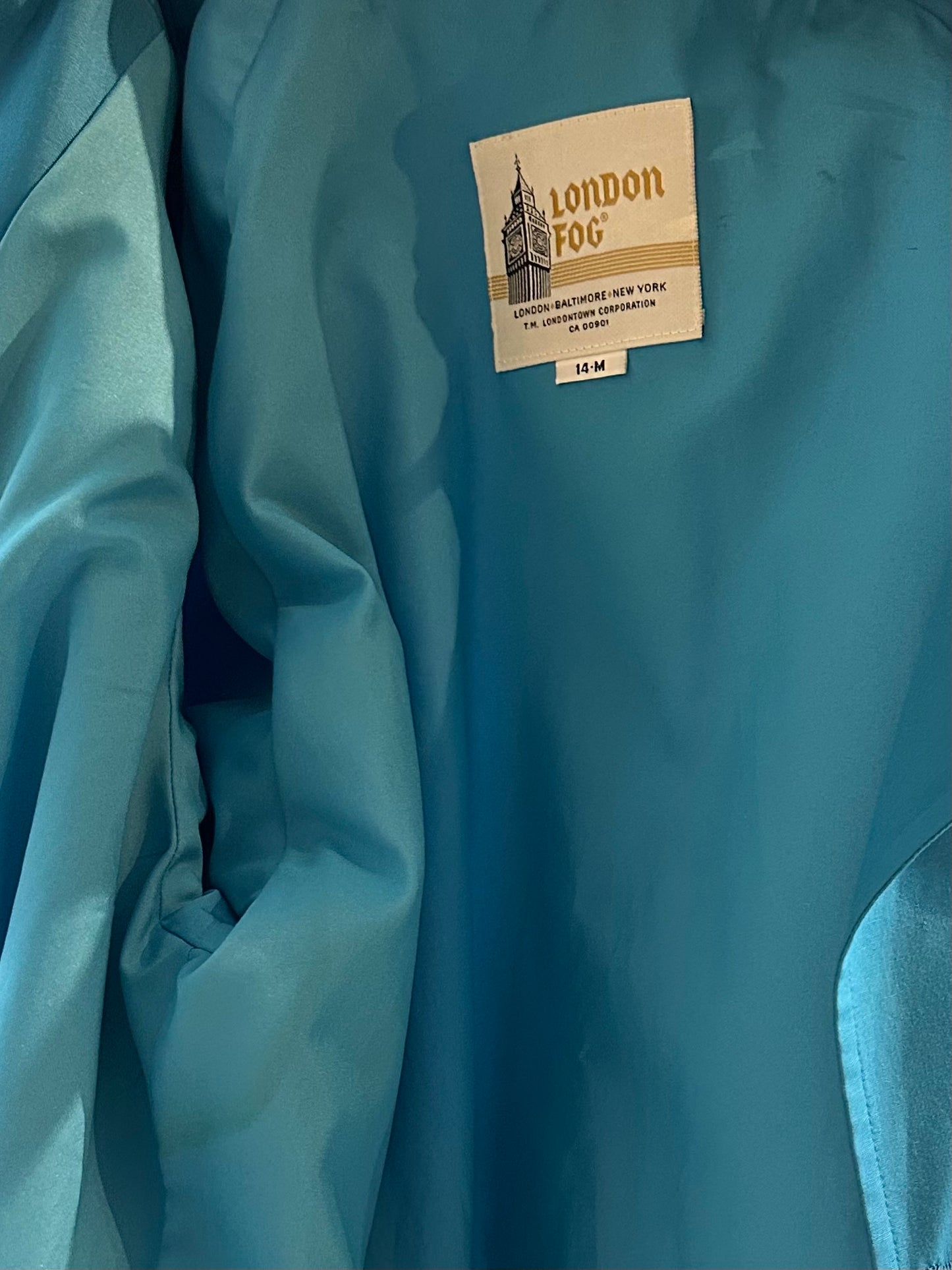 90s ‘London Fog’ Blue Trench Coat / Large