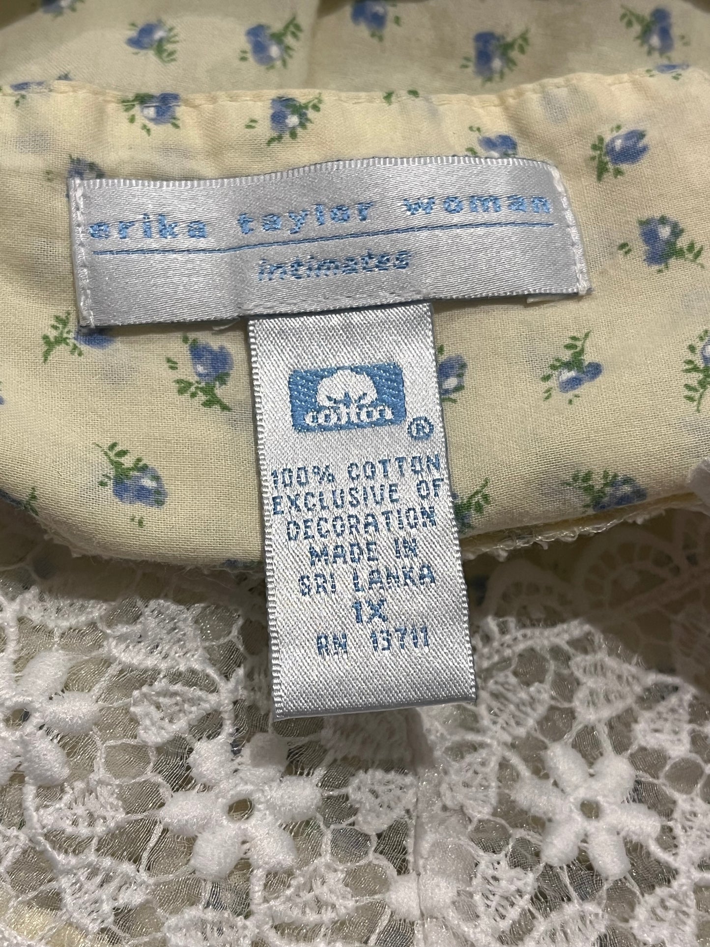 Y2k 'Erika Taylor' Yellow Cotton Night Dress / XL