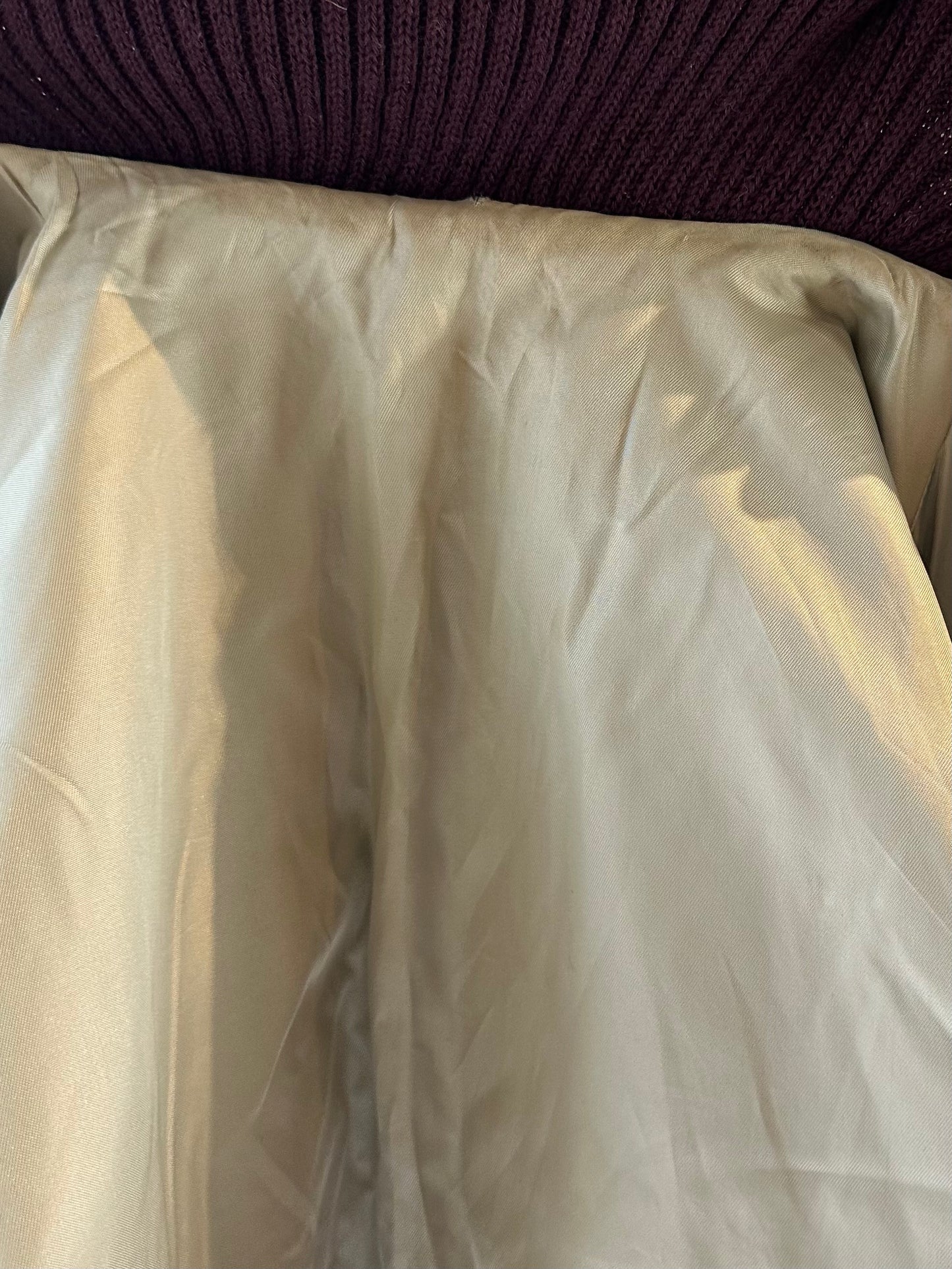 80s Leather Wool Varsity Jacket / Small