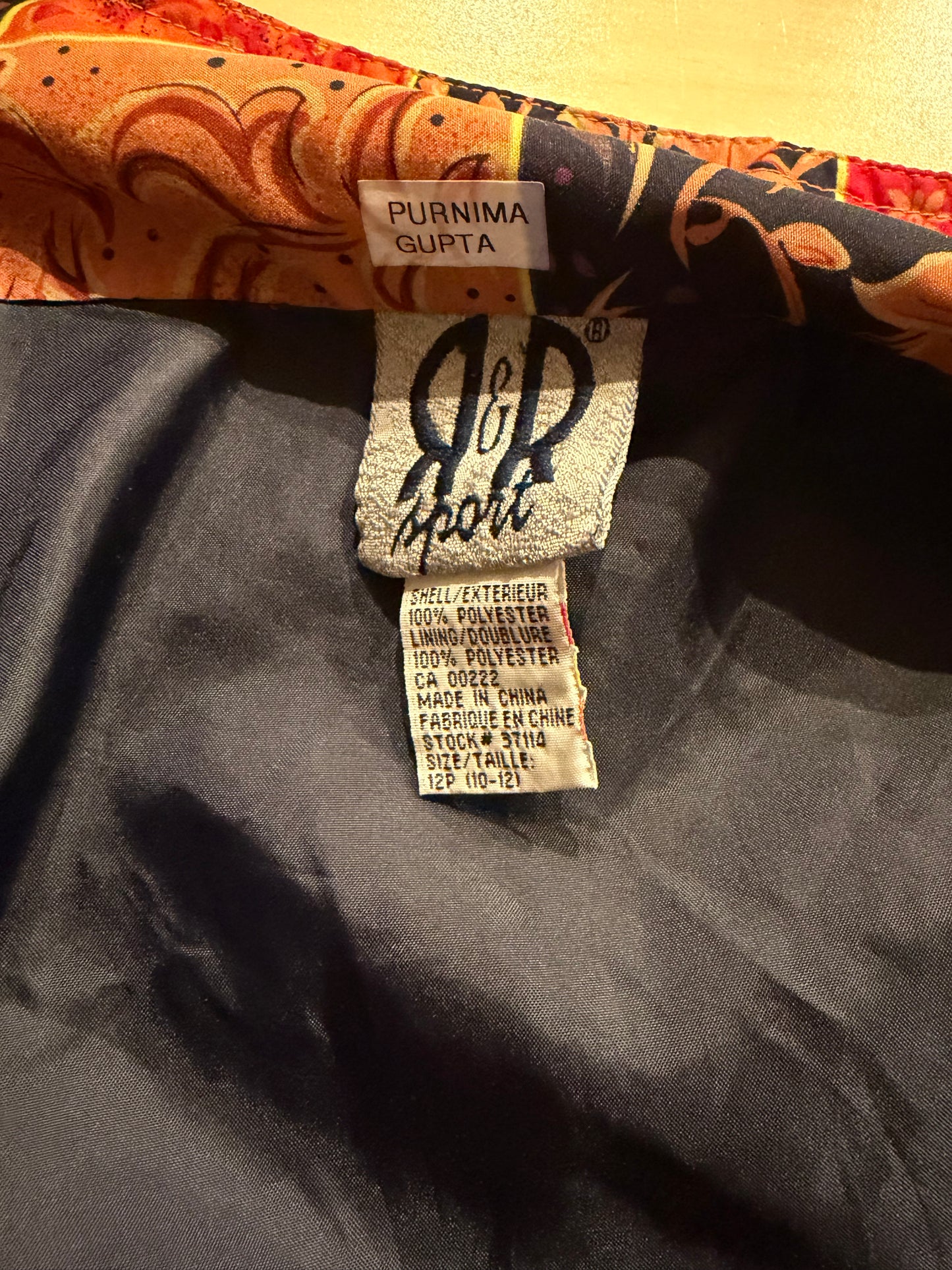 90s 'R&R' Vintage Floral Retro Bomber Jacket / Large