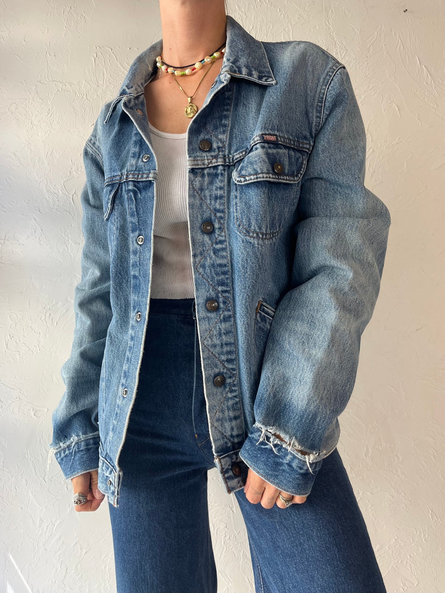 Vintage 'GWG' Thrashed Denim Jacket / Large