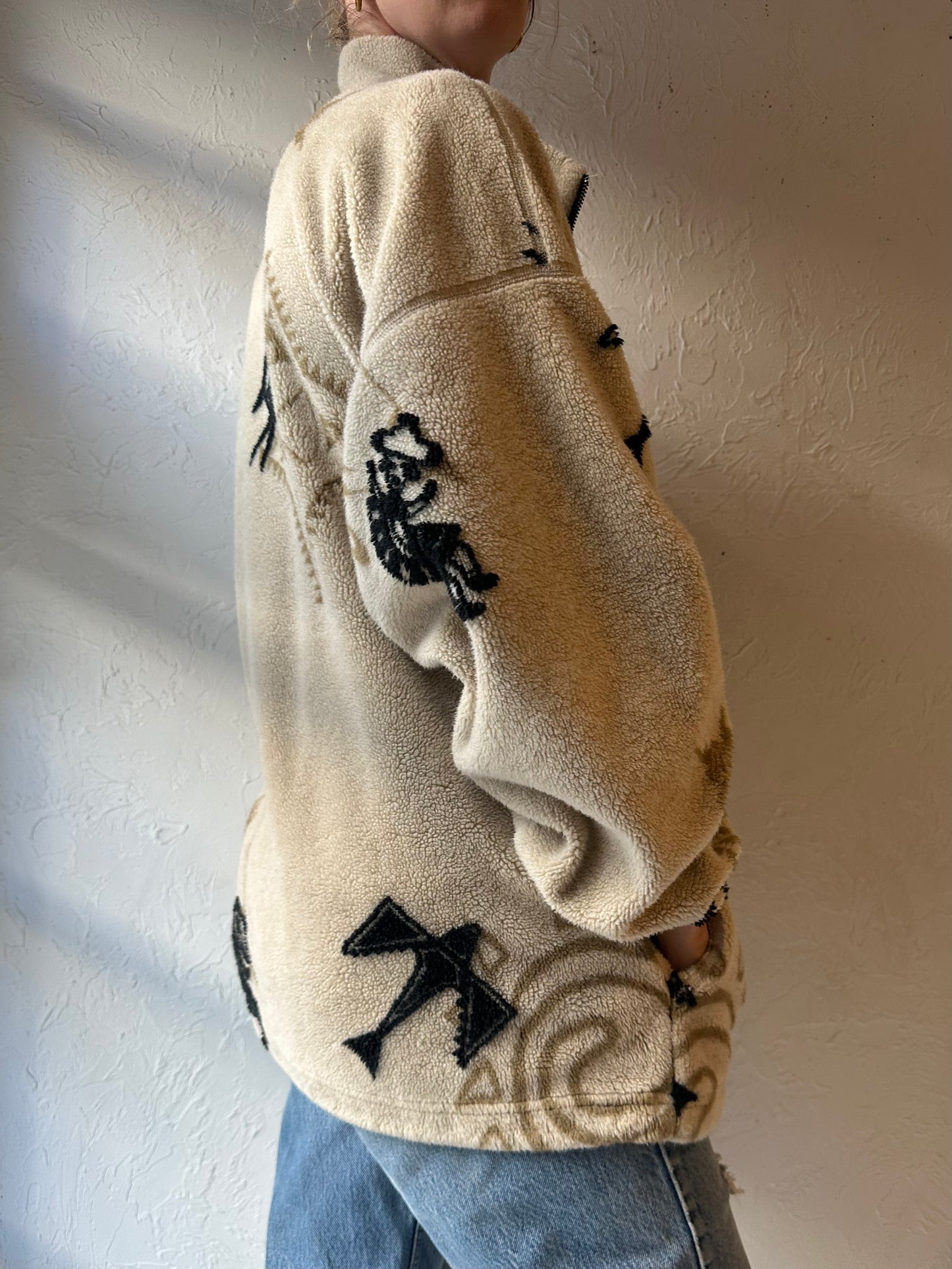90s ‘Ezze Wear’ Fleece Jacket / Medium