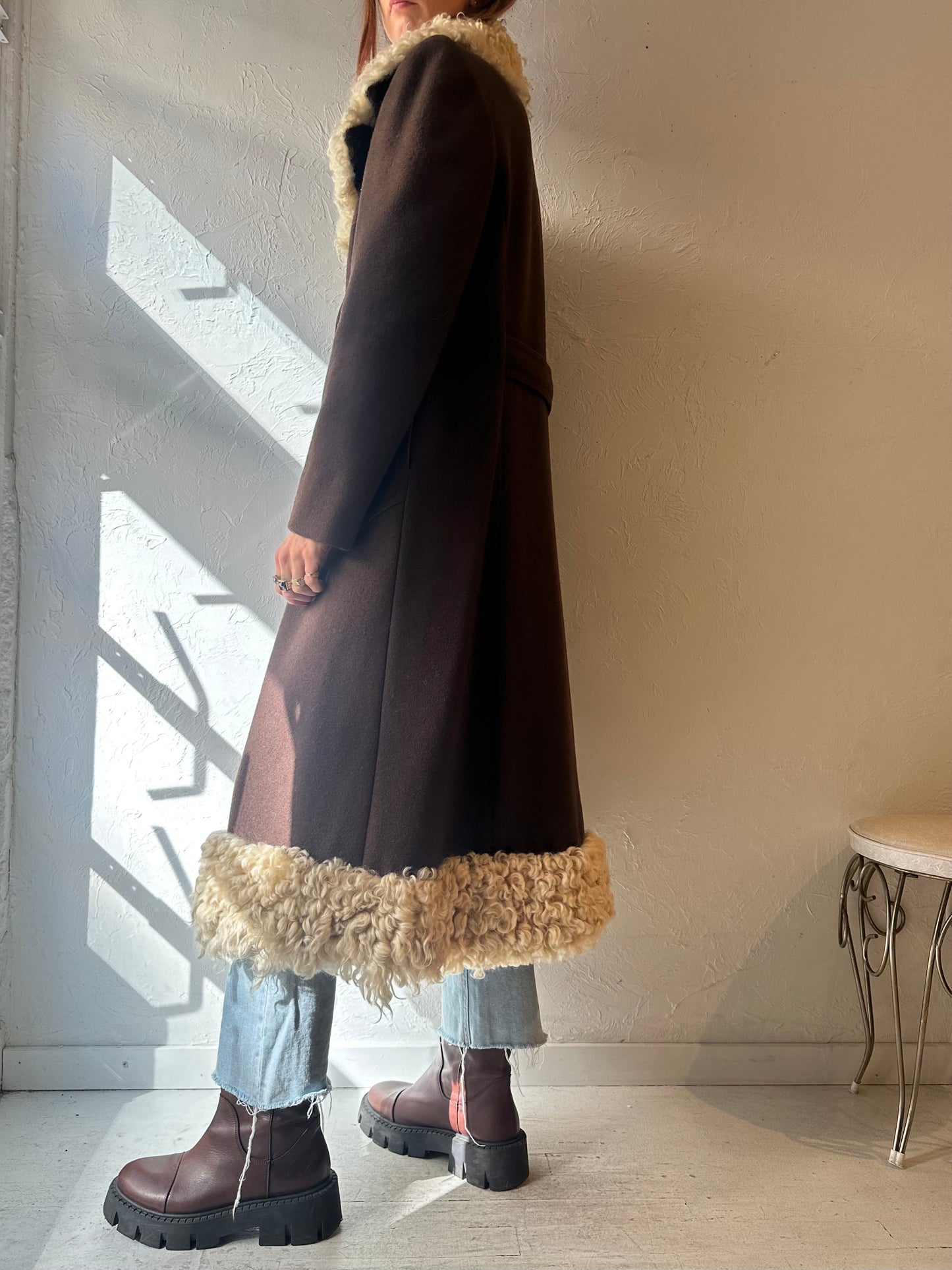 70s 'Willro' Brown Wool Penny Lane Coat / Medium