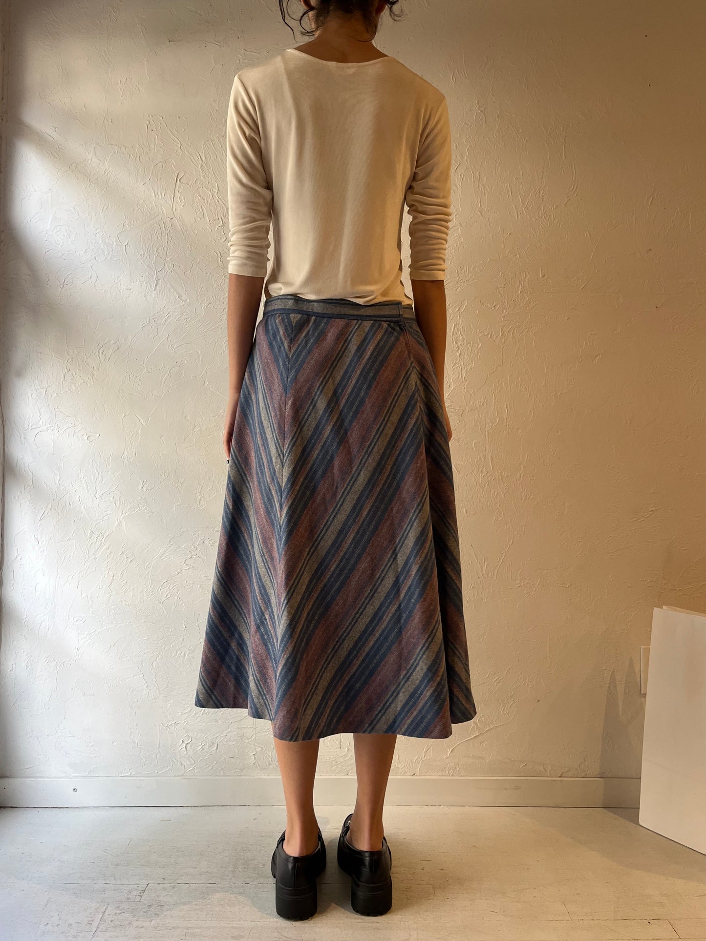 80s ‘Country Suburbans’ Knit Midi Skirt / Medium
