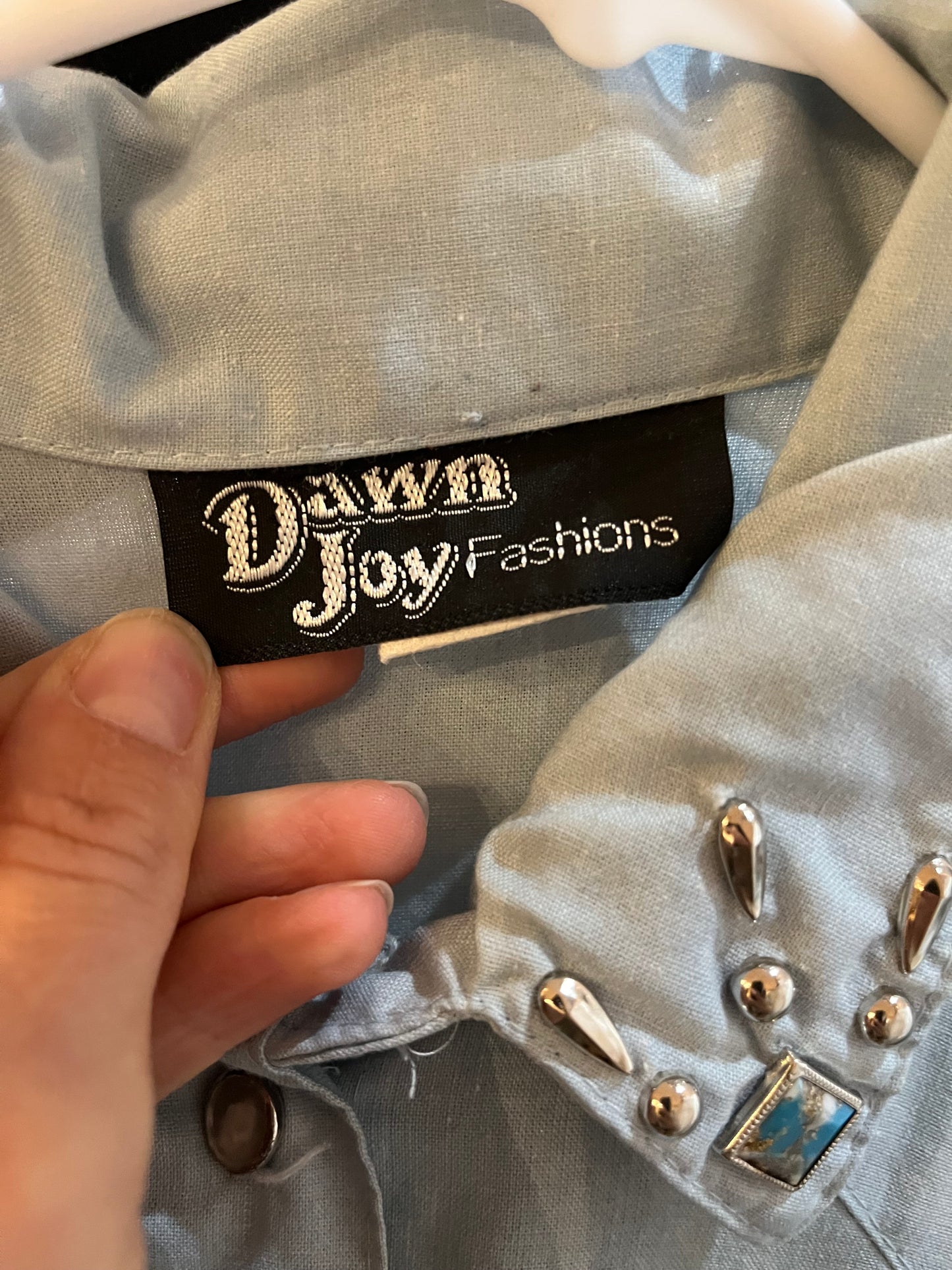 90s ‘Dawn Joy’ Blue Button Up Dress / Small
