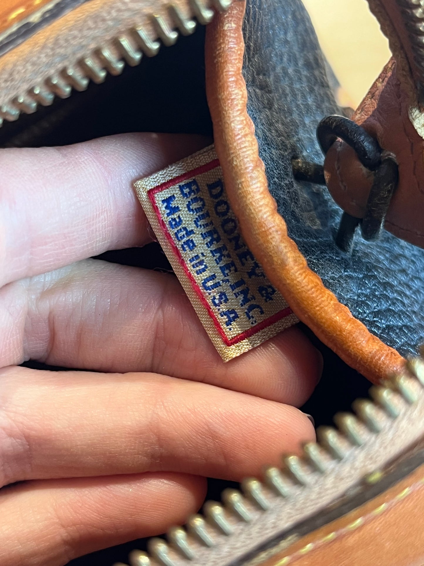 Vintage Authentic 'Dooney & Bourke' Classic Leather Satchel Purse / Made in USA