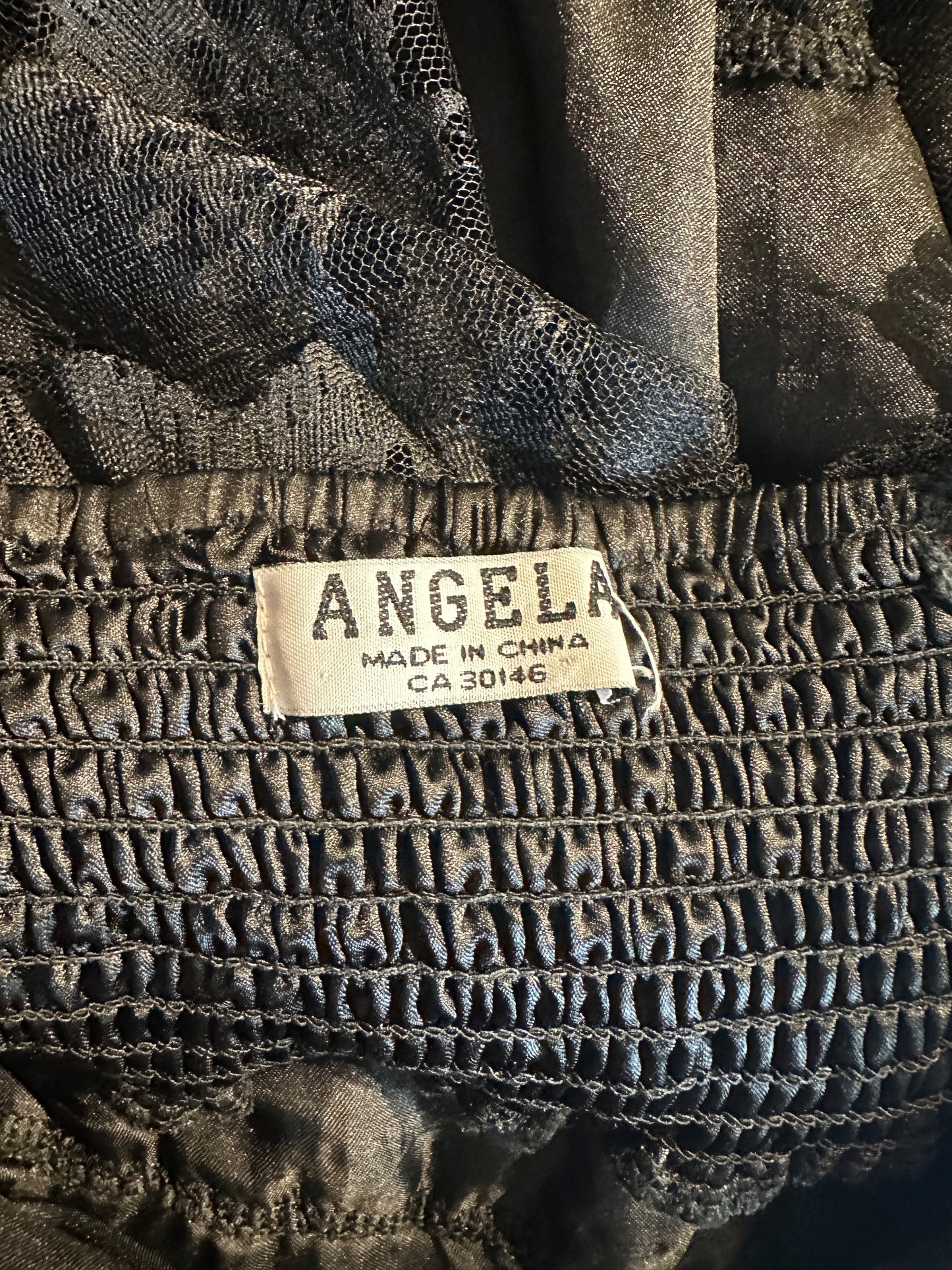 Y2k 'Angela' Black Tiered Lace Ruffle Top / Small