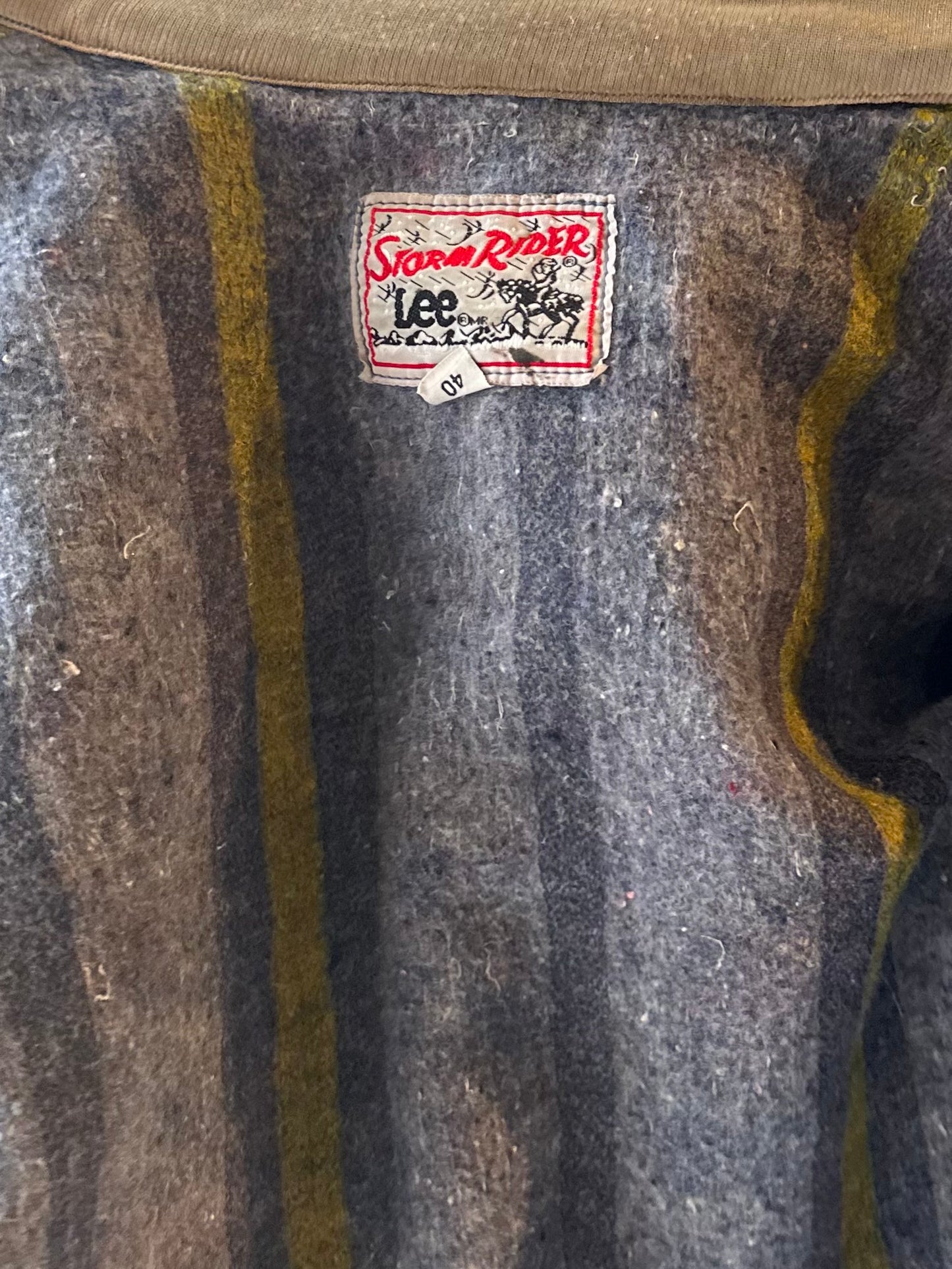 80s ‘Stormrider’ Thrashed Blanket Lined Denim Jacket / Large