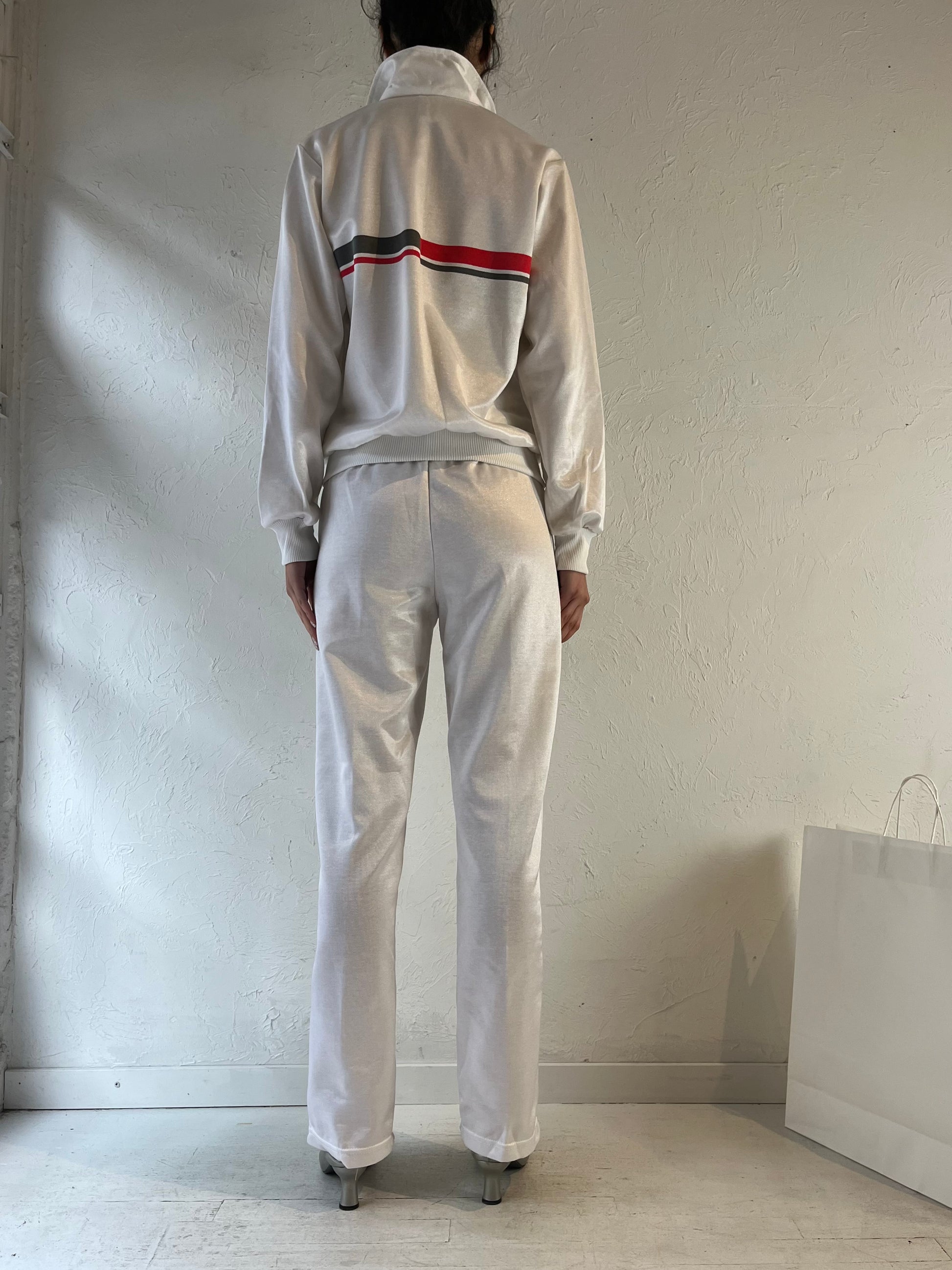 90s ‘Puma’ White Tracksuit Set / Small