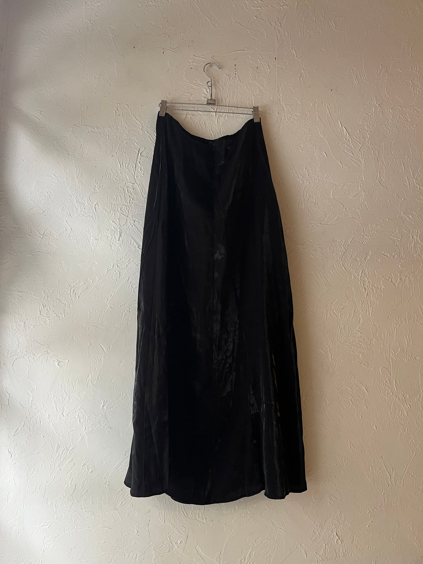 Y2k 'Jessica Shinny' Black Maxi Skirt / Medium