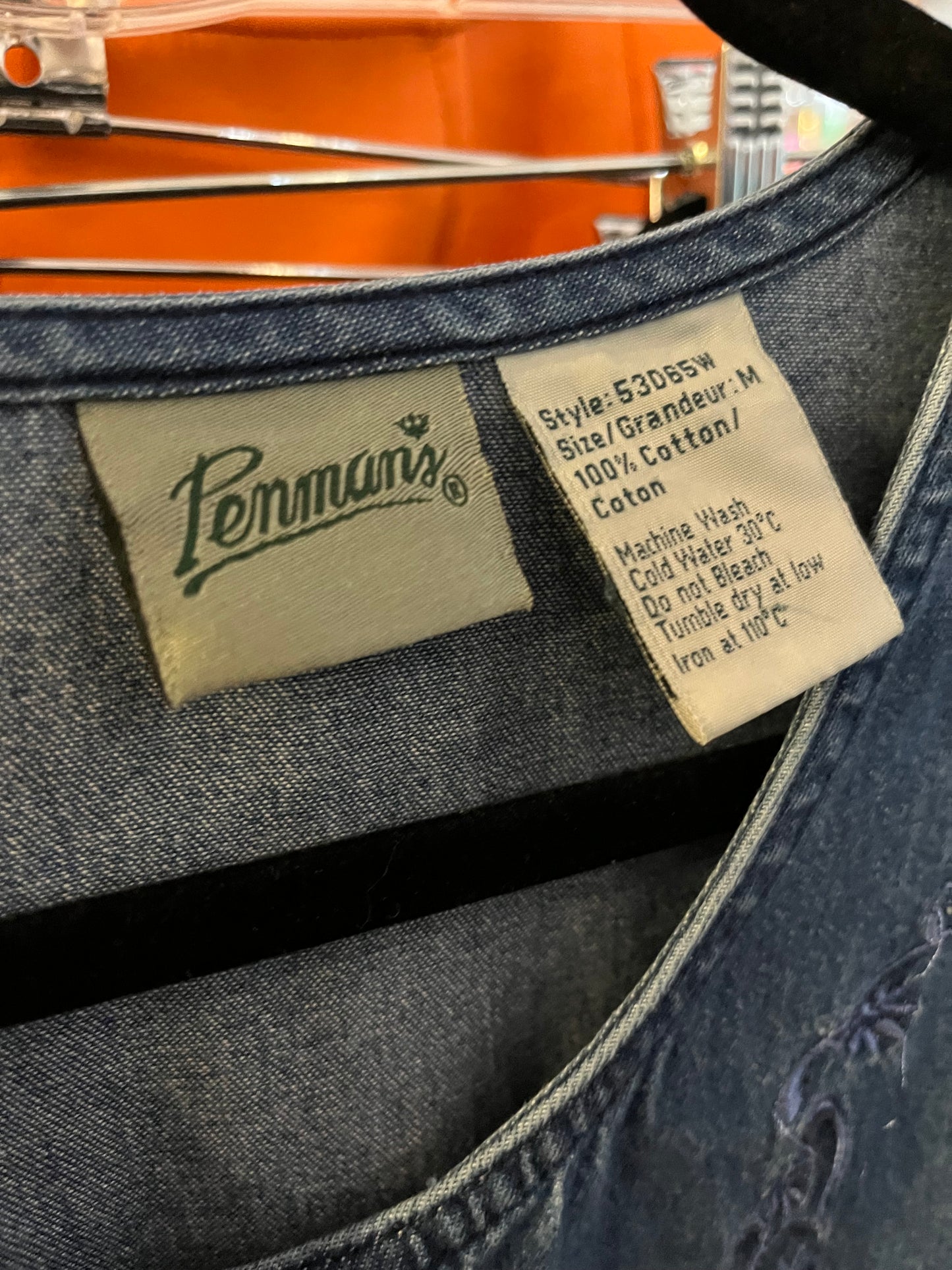 Y2K ‘Penmans’ Button Up Denim Dress / Medium