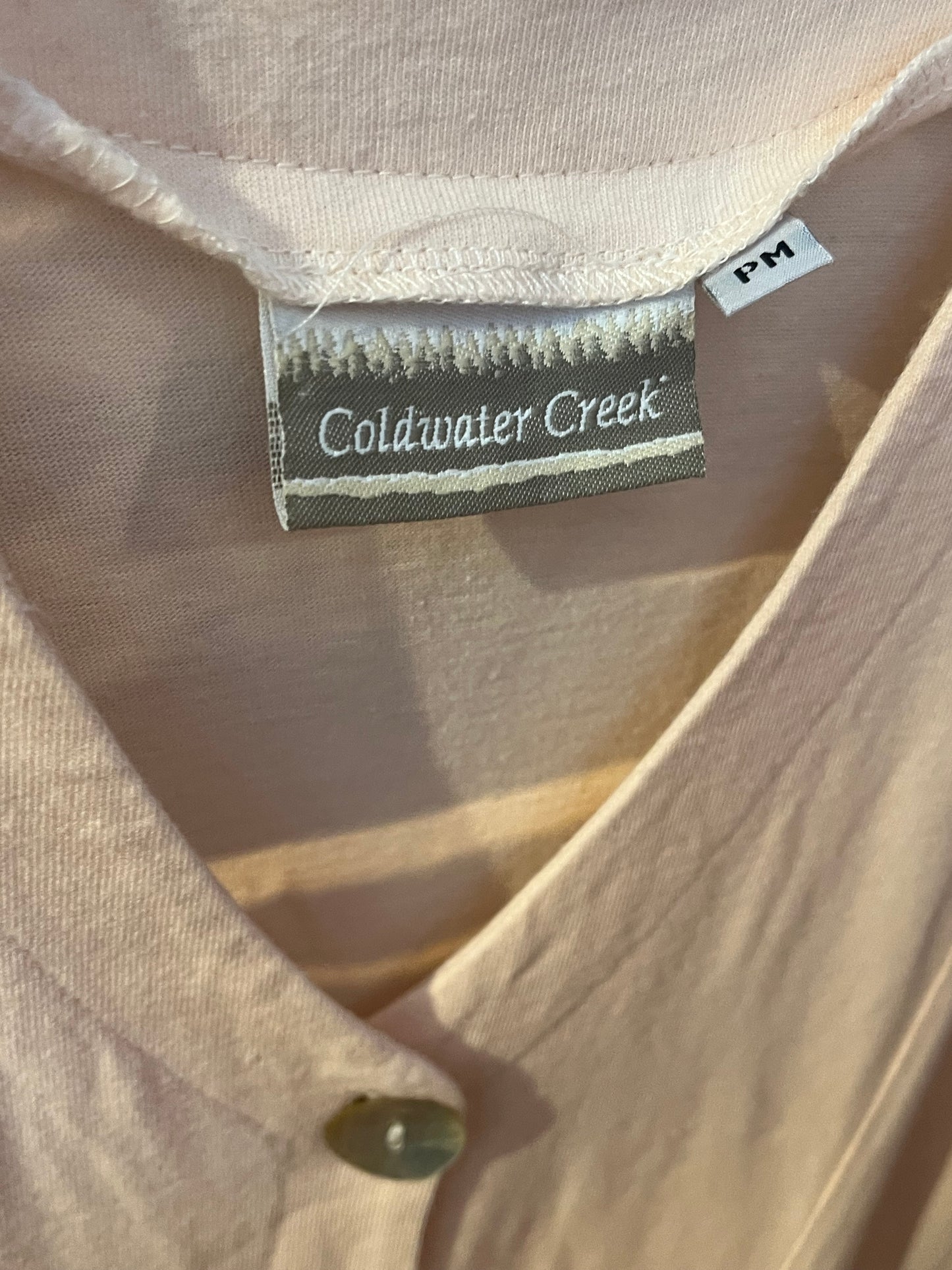 Y2k 'Coldwater Creek' Pale Pink Cotton Midi Dress / Small