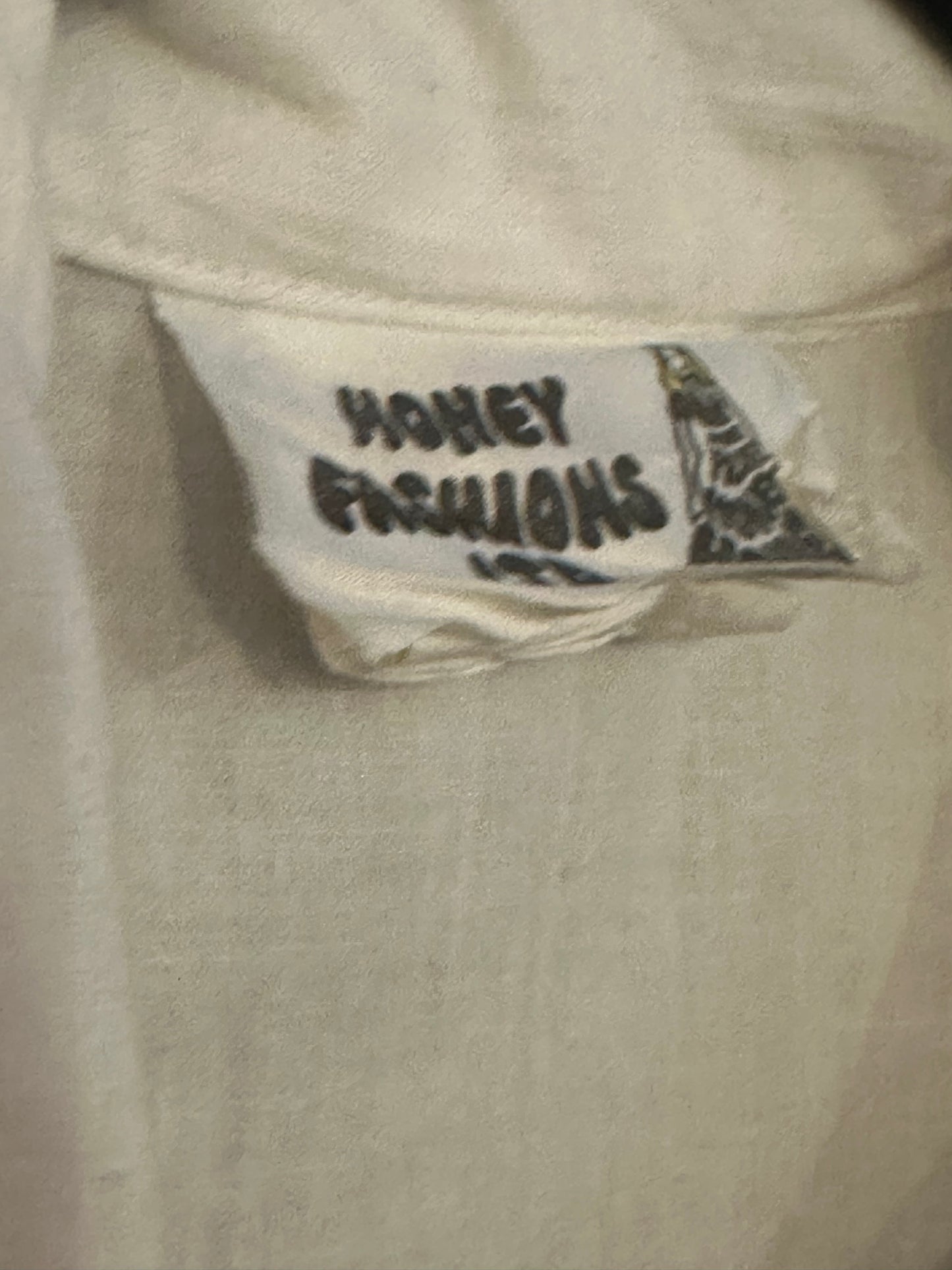 70s ‘Honey Fashions’ White Cotton Jumpsuit / Medium