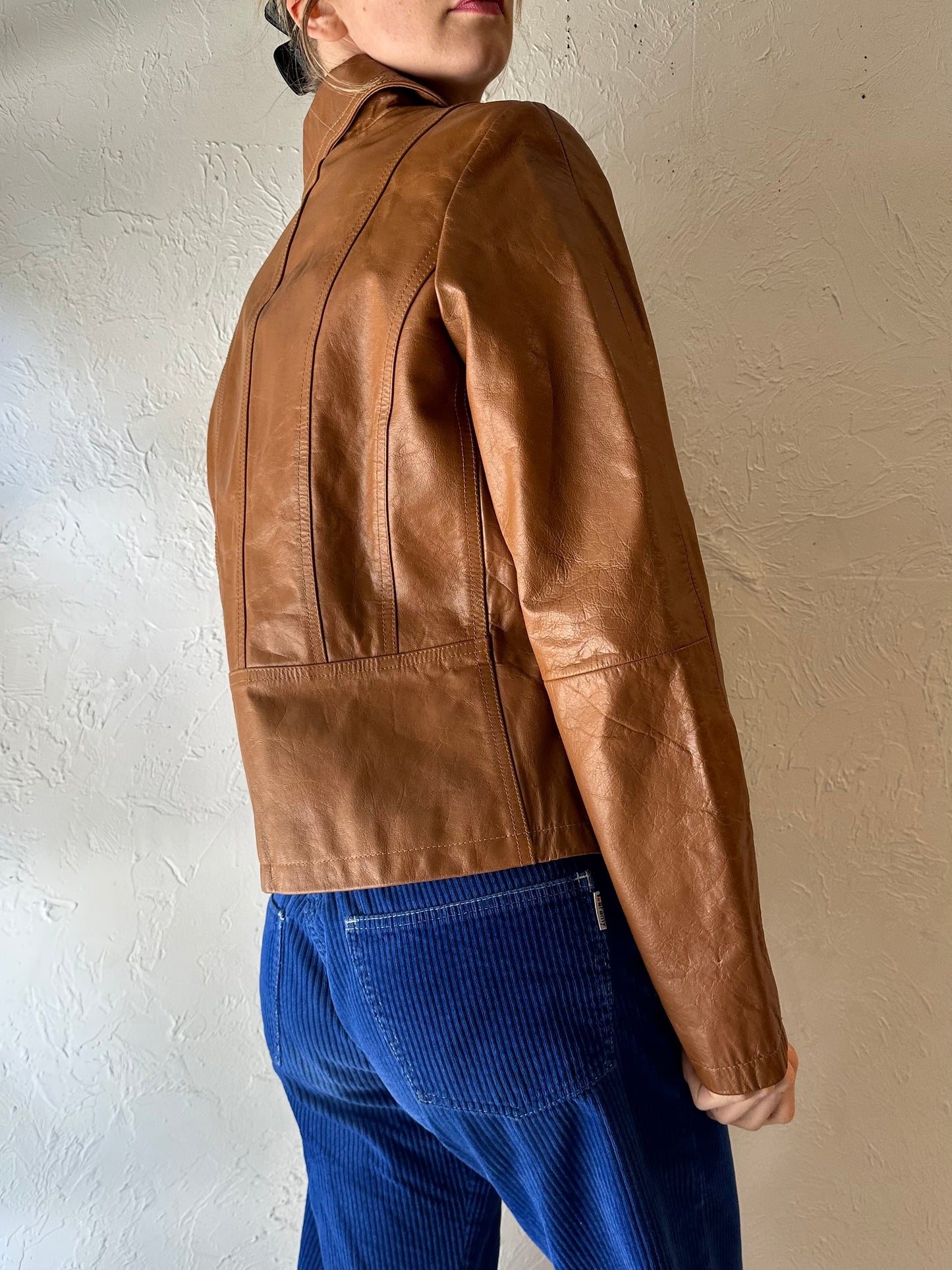 Y2k 'Wilsons' Brown Leather Jacket / Medium