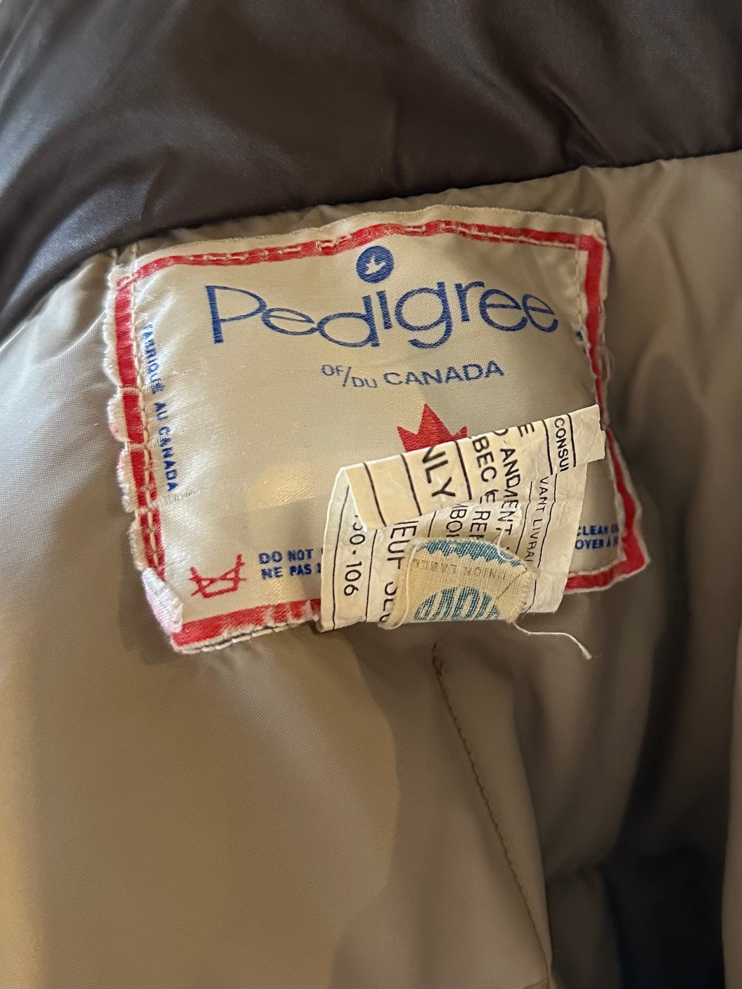 80s ‘Pedigree’ Brown Puffer Jacket / Union Made / Small