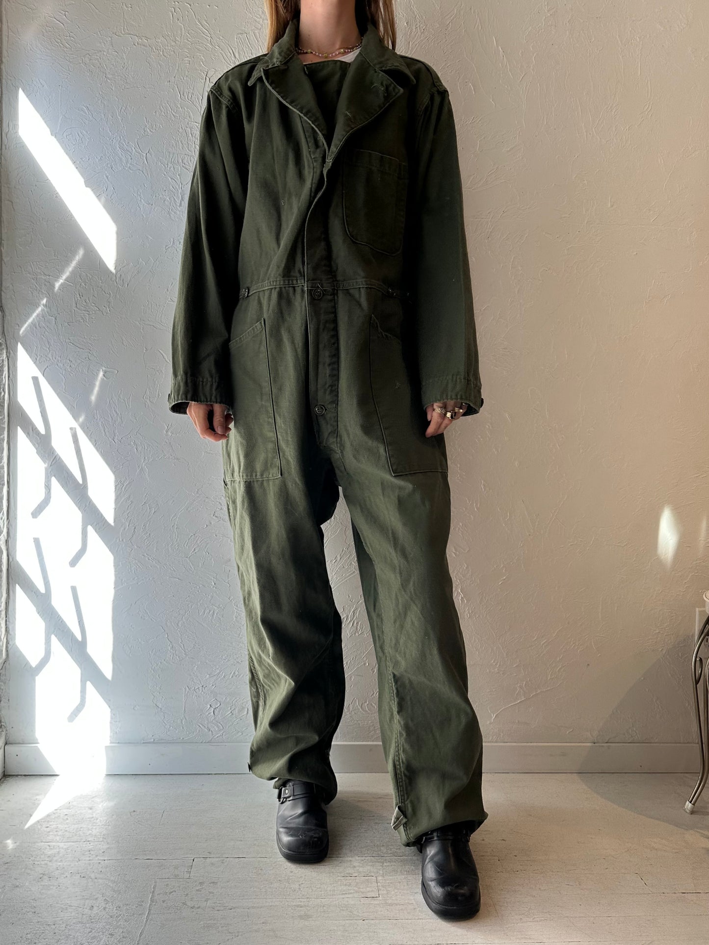 Vintage Authentic Army Jumpsuit / Large
