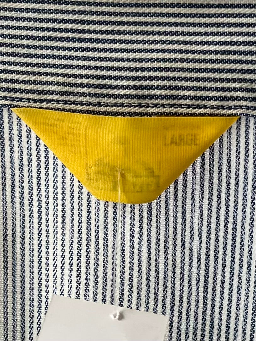 Vintage 'Ben Davis' Pinstriped Half Zip Shirt / Large