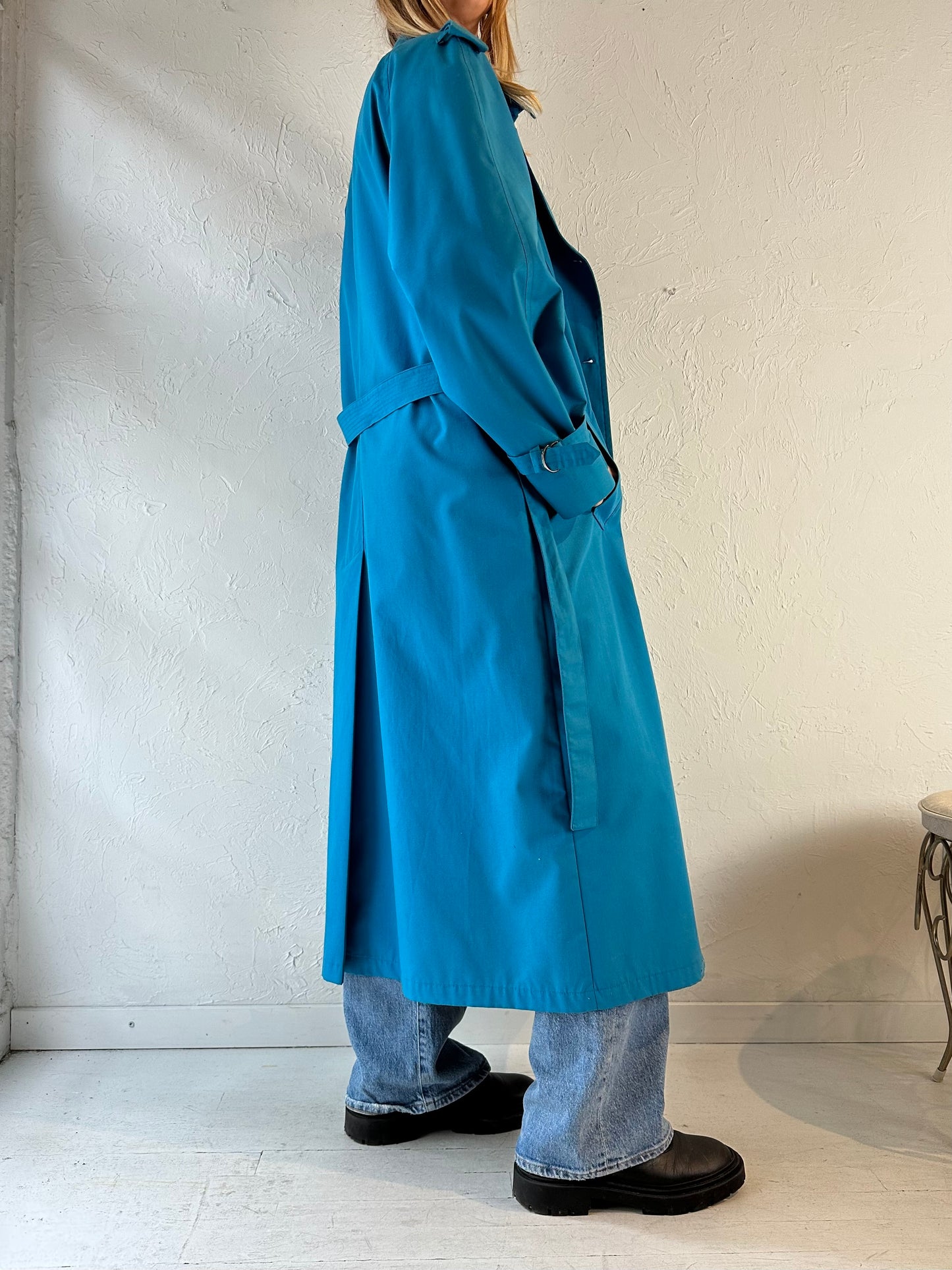 90s ‘London Fog’ Blue Trench Coat / Large